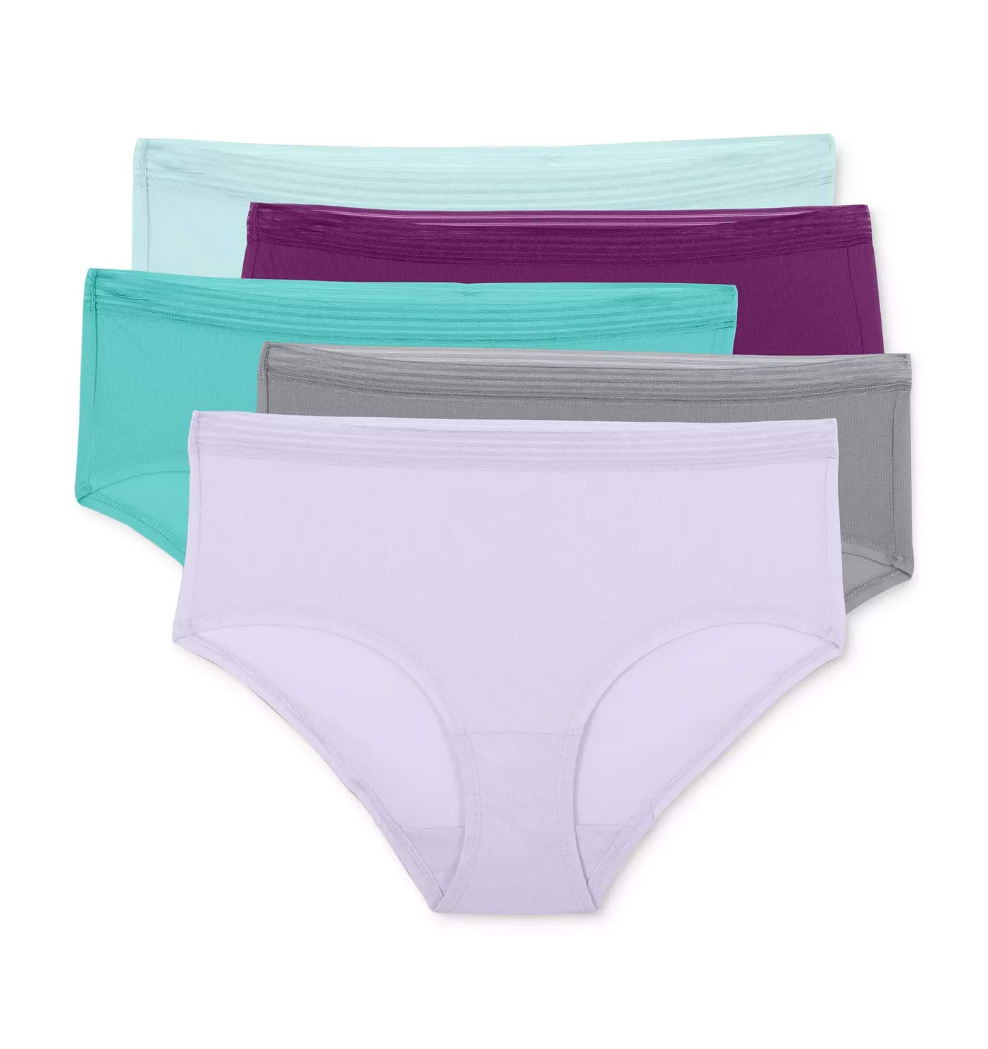 Fruit of the Loom Women's Breathable Cotton Underwear Multipack - 5 Pack Comfortable Panties for Everyday Wear, Workout & Sleep