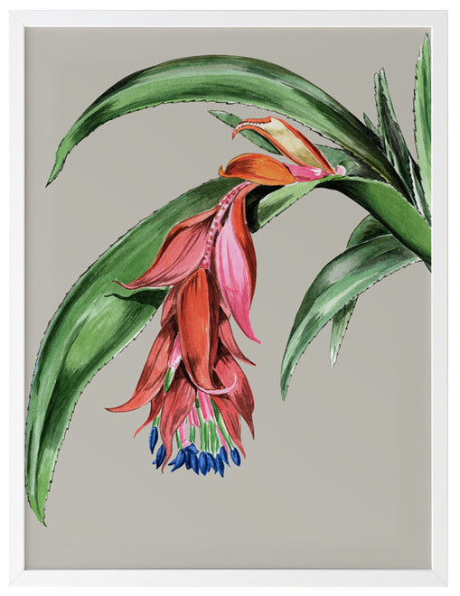 Crimson Bloom Framed Wall Art Print - Floral Canvas Painting for Living Room, Bedroom & Office Decor