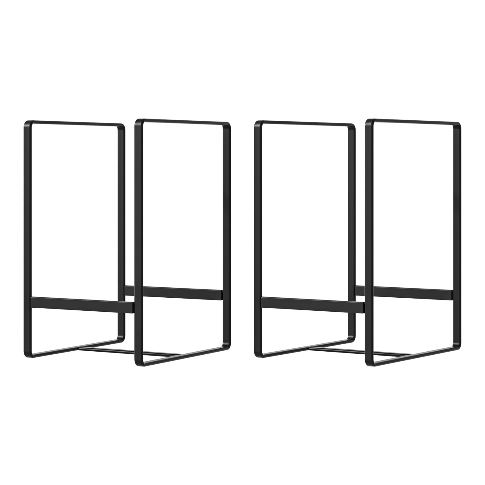 2 Pack Large Metal Plate Holders & Organizers - Upright Cabinet Dish Drying Rack Stand for Countertop & Cupboard (7.87