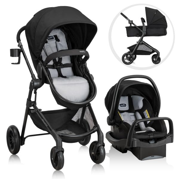 Pivot Modular Travel System with LiteMax Infant Car Seat - Oxford Black | Lightweight Stroller & Car Seat Combo for Newborns | Perfect for Air Travel, Shopping & Daily Outings