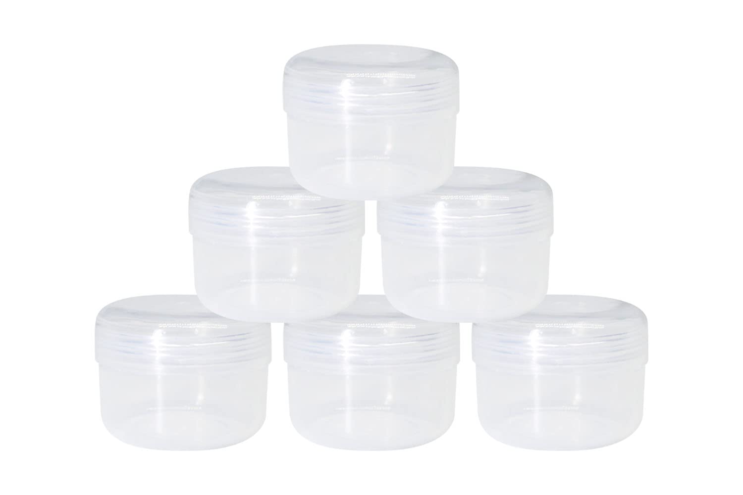 NSB Herbals 10g Clear Empty Cosmetic Jars - 12 Pack for Eyeshadow, Makeup, Face Cream, Lip Balm Storage | Perfect for Jewelry, Watch Parts & Beads Organizer | Travel-Friendly Small Containers