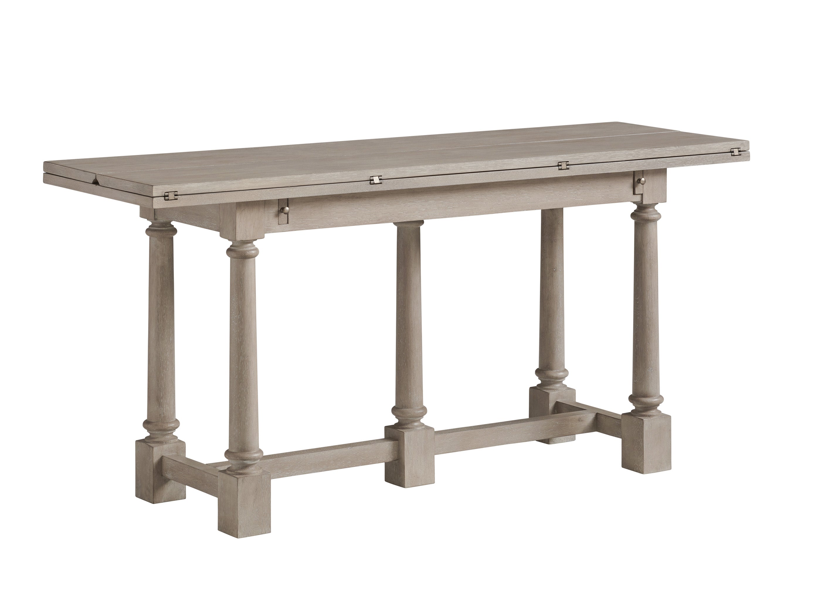 Andalusia Flip Top Console Table with Storage - Modern Dune Color Entryway Organizer for Living Room, Hallway, or Bedroom