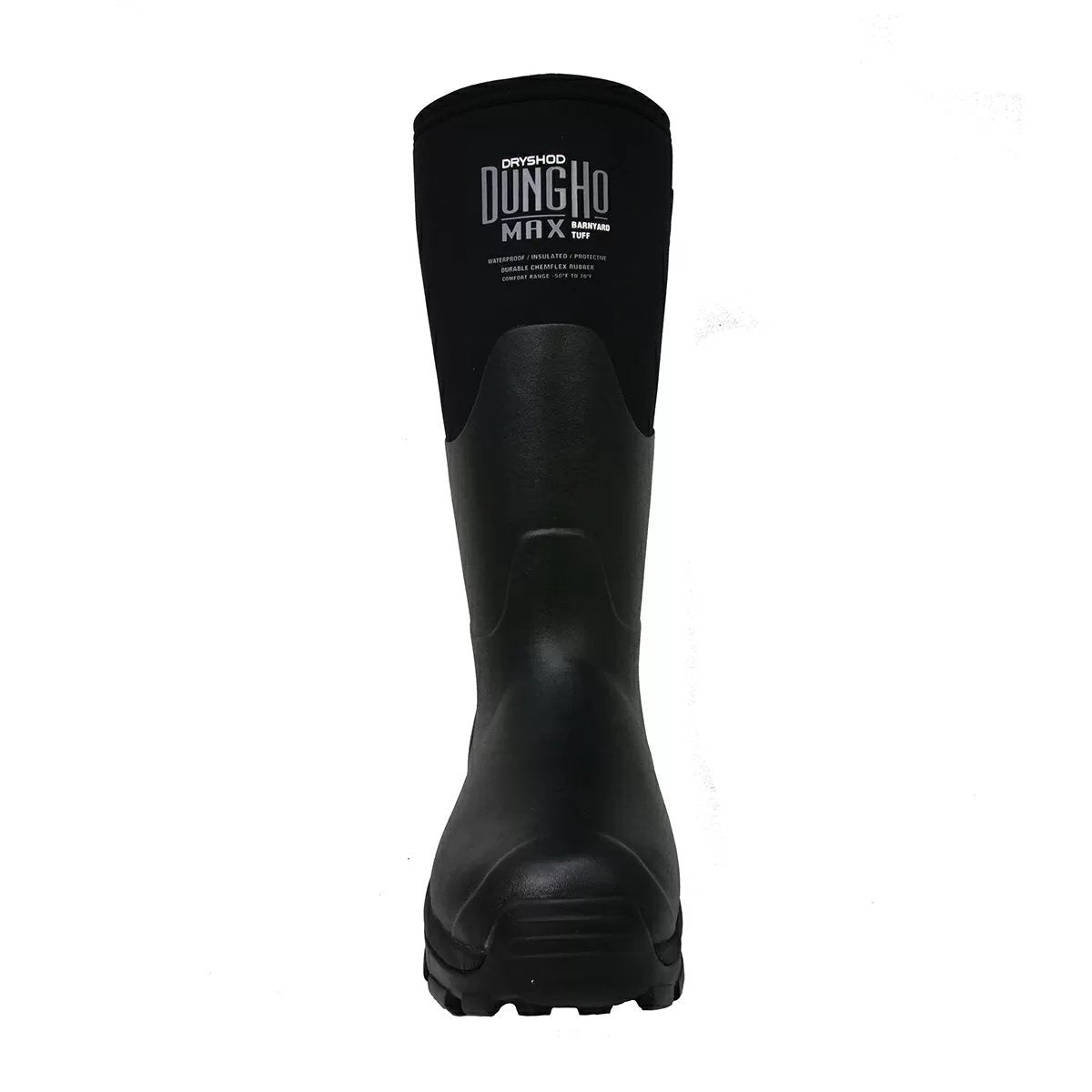DRYSHOD® DungHo Max Gusset Extreme Cold Waterproof Insulated Barnyard Boots for Men & Women - Black - Perfect for Farming, Ranching, and Outdoor Winter Work