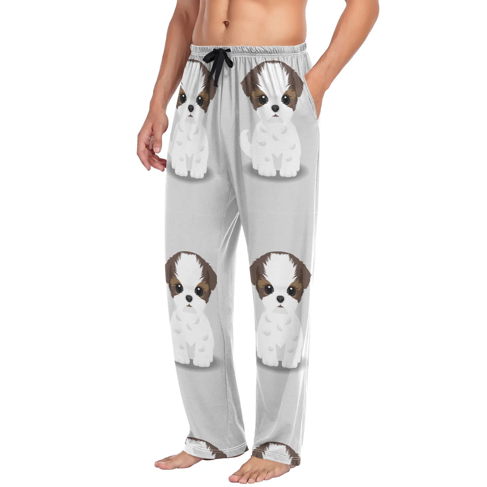 ASLSIY Men's Soft Pajama Pants - Breathable Lounge Sleepwear with Elastic Waistband for Comfortable Sleep & Relaxation at Home, Travel & Lounging