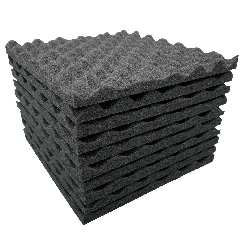 10Pcs Acoustic Foam Panels - High Density Soundproofing Sponge for Studio, KTV, Home Theater & Music Room - Noise Reduction & Echo Absorption - Black Sound Absorbing Wall Panels for Home Decor & Office