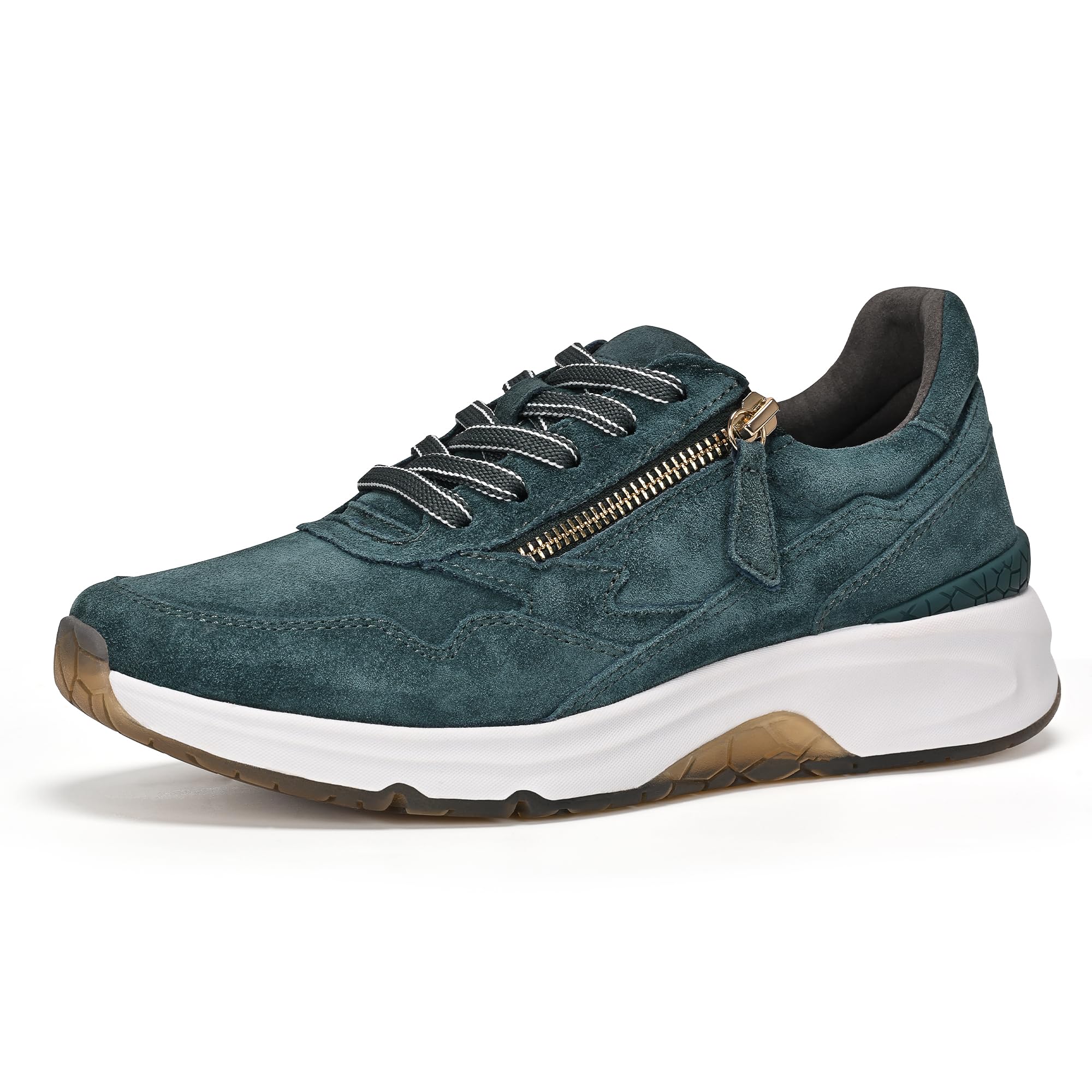 Nacarat Women's Genuine Leather Slip-On Sneakers with Zipper - Comfortable Gym Shoes for Running, Tennis & Sports | Perfect for Workouts, Casual Wear & Outdoor Activities