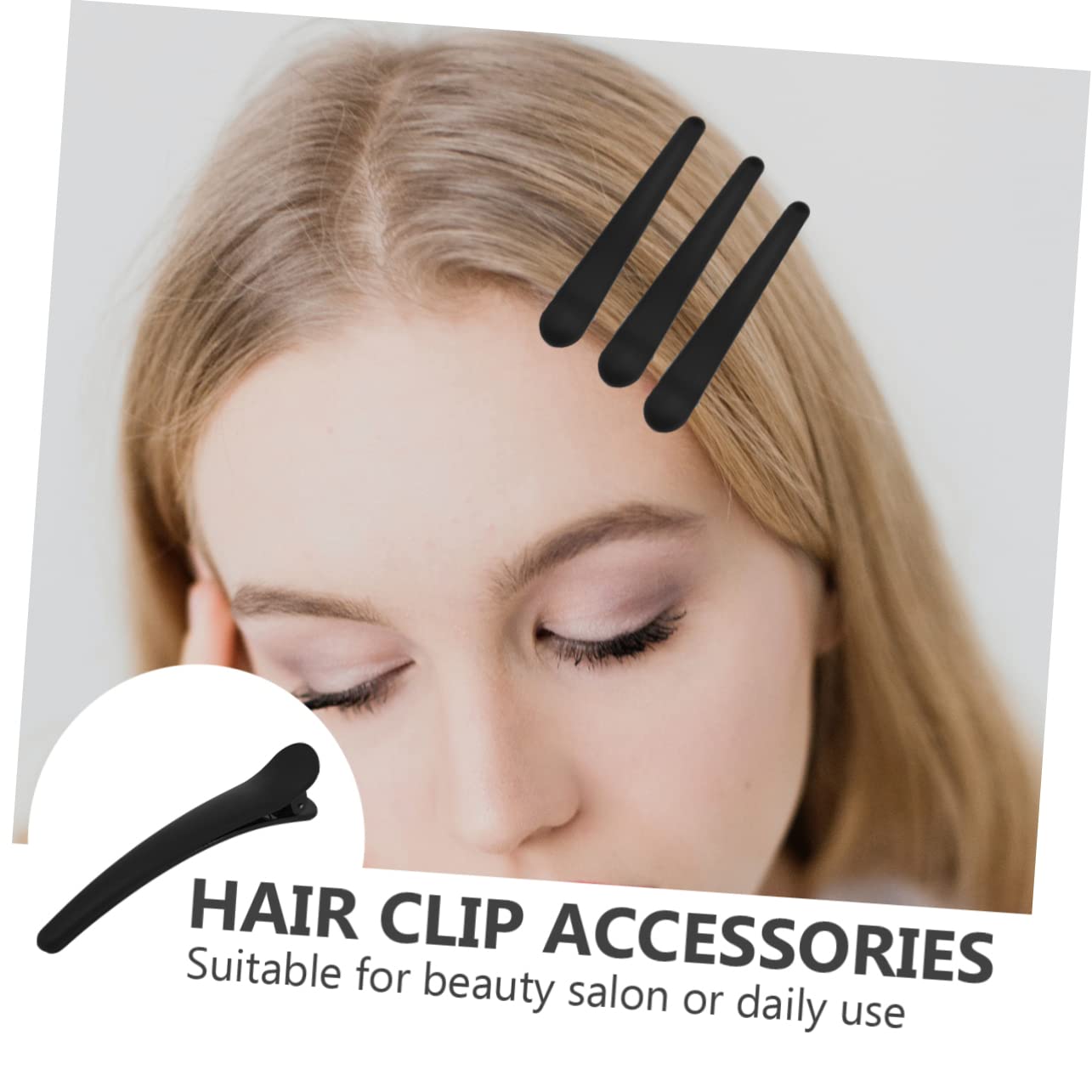 Minkissy 12-Piece Hair Clip Set - Shiny Finish Hair Clips for Women, Beauty Salon & Home Use - Perfect for Styling, Updos, and Everyday Hair Accessories