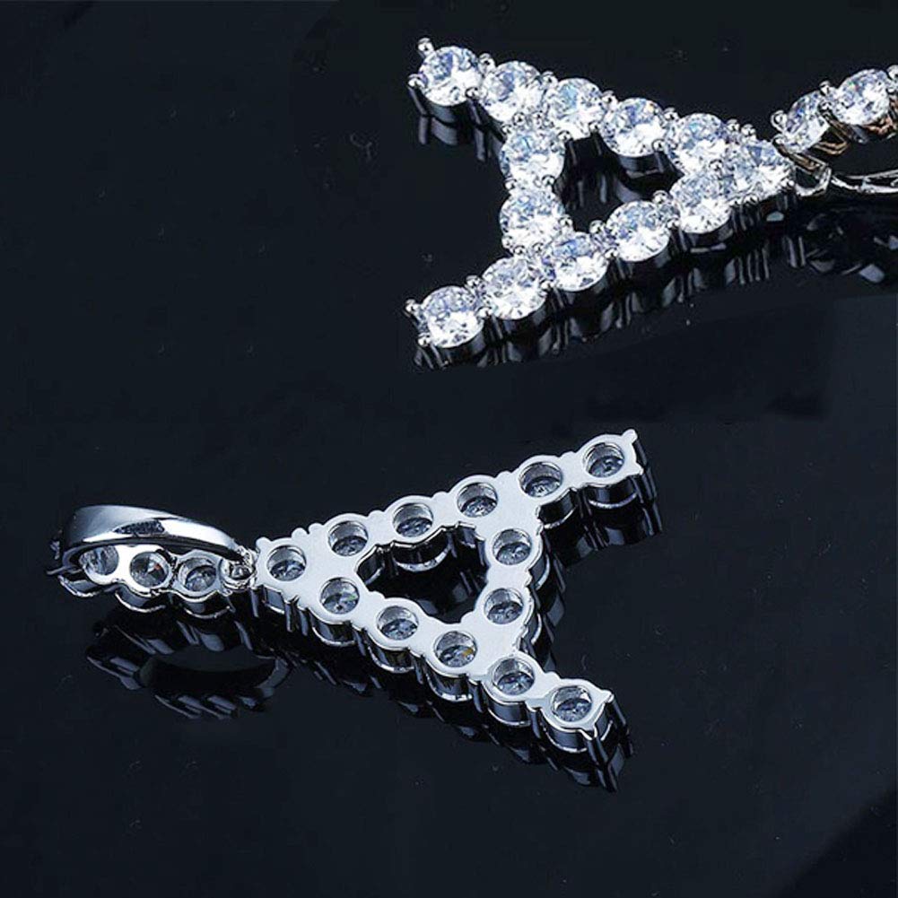 Custom Name Initial Necklace for Women & Men - Sterling Silver Tennis Chain with Bling CZ Stones | Personalized Letter Jewelry Gift for Anniversary, Birthday & Special Occasions