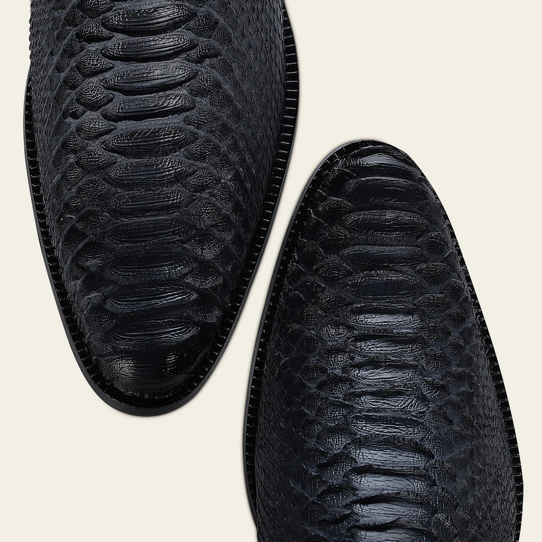 Franco Cuadra Men's Grey Casual Dress Ankle Boots with Python Skin Design - Perfect for Office, Parties & Everyday Wear