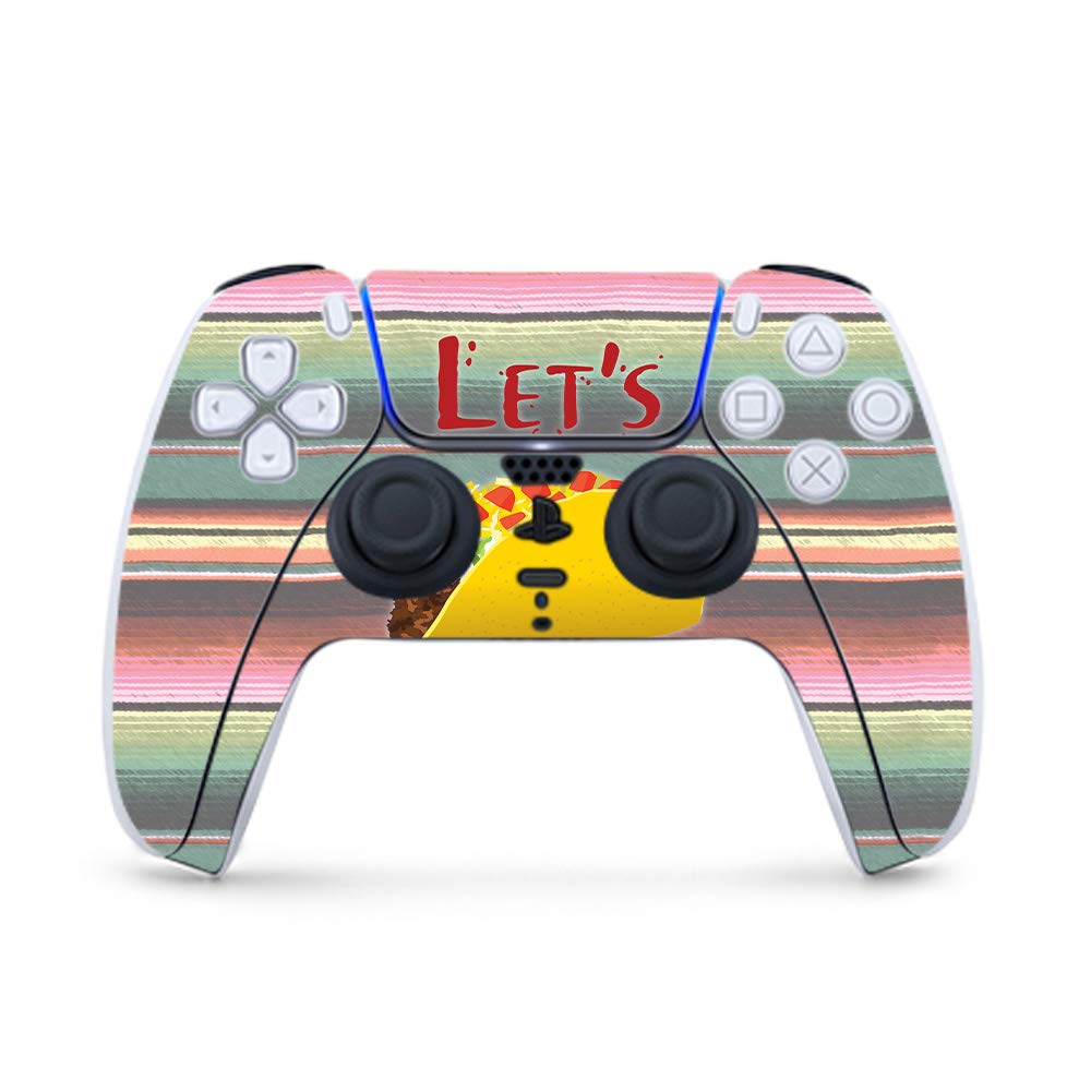 MightySkins PS5 Controller Skin Wrap - Lets Taco Bout It Design | Protective Vinyl Decal Cover for PlayStation 5 Controller | Durable, Easy to Apply & Change Styles | Made in USA | Perfect for Gaming Enthusiasts & Customization Lovers
