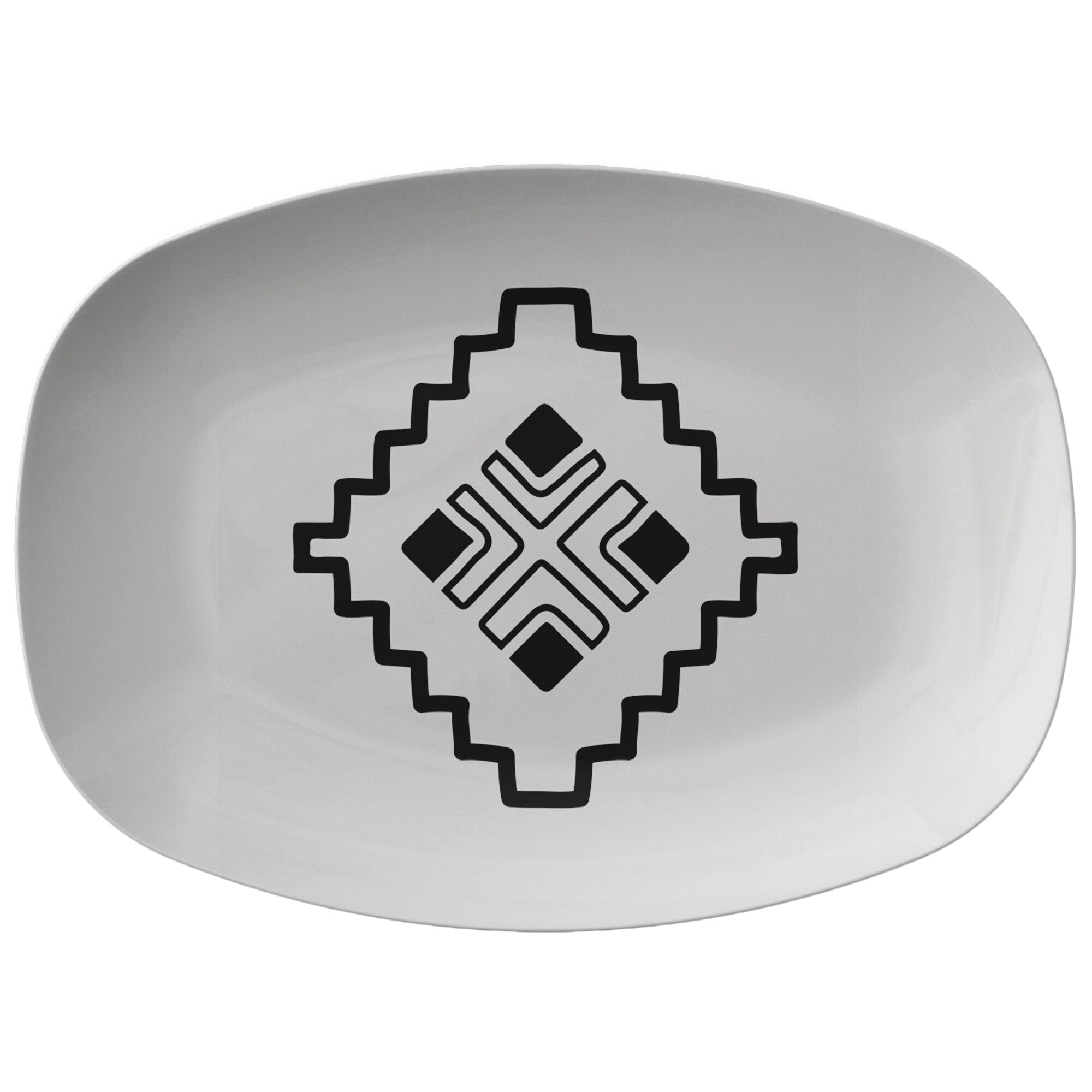 Azul Sands Plastic Serving Platter - Elegant Kitchen Dinnerware for Parties, Picnics & Housewarming Gifts | Durable & Stylish Entertaining Tray for Appetizers, Snacks & Desserts