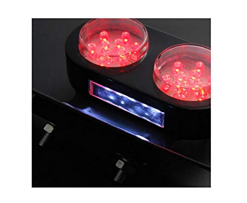 12V 20 LED Motorcycle Tail Light - Round Cafe Racer Stop Brake Lamp for Harley Chopper & Bobber Custom Bikes | Waterproof Rear License Plate Light for Night Riding & Urban Commuting