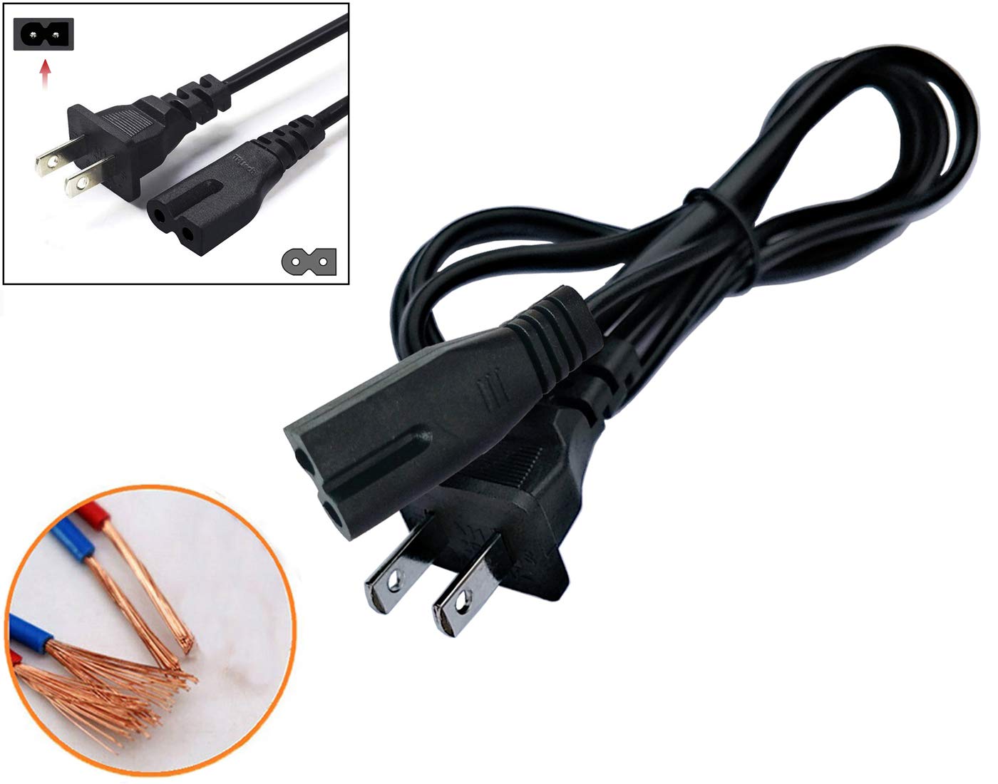 UpBright AC Power Cord Replacement for Sony CD Radio Recorder Player KV8AD10 KV8AD20 KV8VAD20BLK MDP-500 MDP600 MDP-750 MDPK50 MHC-C55 MHCC90 MHC1200 MHC1500CD MHC1600 MHC2750 MHC300 MHCC70 - Compatible with Sony Audio Systems & Home Entertainment Devices for Seamless Music Playback