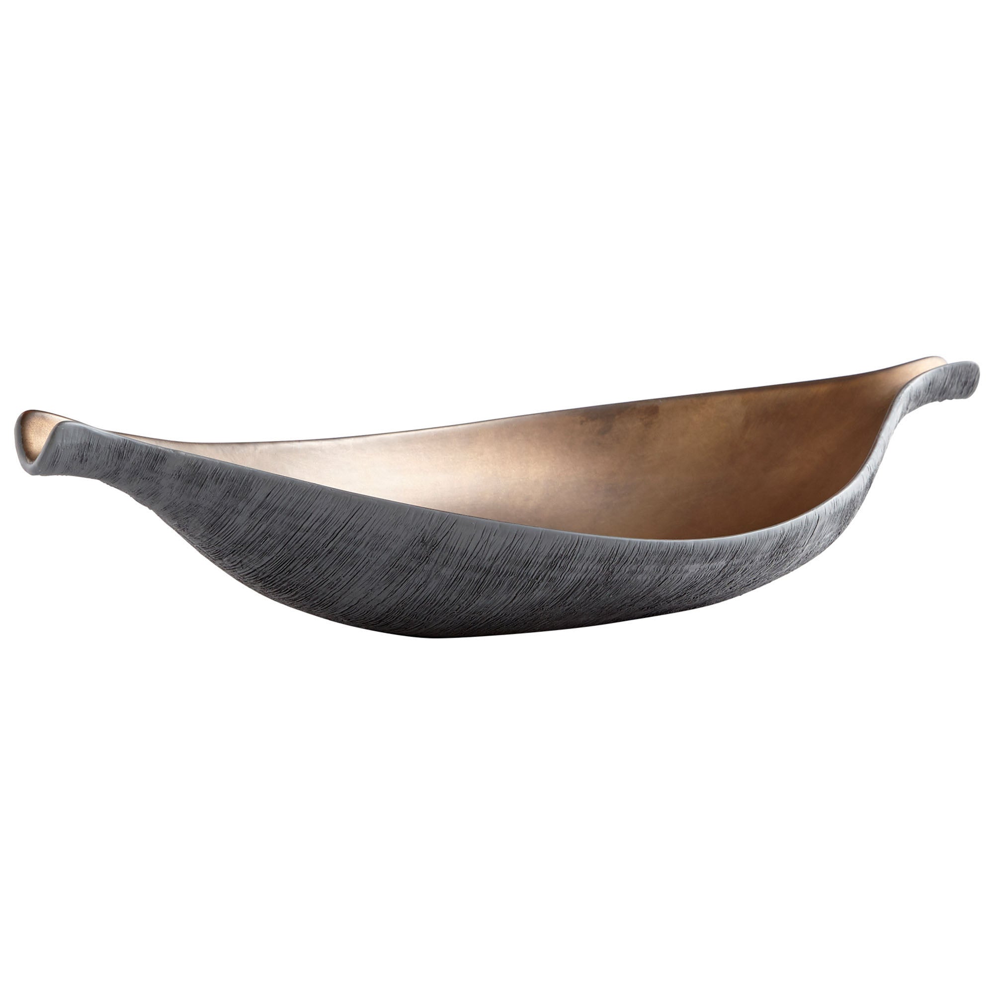 Cyan Design 09012 Horus Tray - Large Decorative Serving Tray in Charcoal Grey & Bronze Finish | Perfect for Coffee Table Decor, Dining Table Centerpiece, and Gift Giving