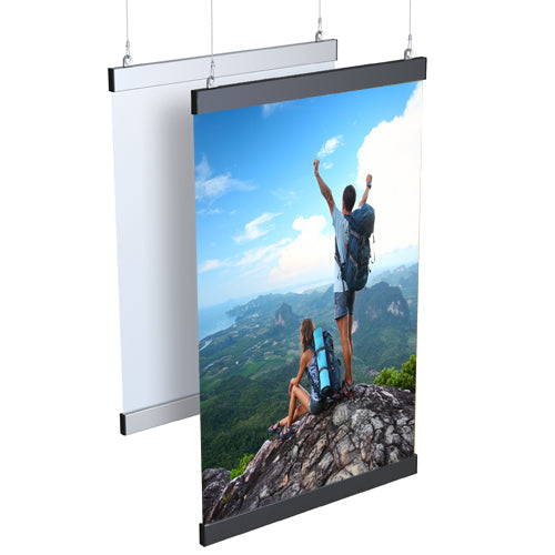 1 High Slender Line Rectangle Snap Poster Gripper Frame - 36 Inch Aluminum Display Case for Artwork, Signs & Trade Show Graphics - Perfect for Galleries, Exhibitions & Retail Displays