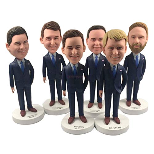 Personalized Groomsmen Bobble Head - Custom Best Man & Groomsman Gift for Wedding Party - Unique & Funny Wedding Party Favors for Bachelor Party & Bridal Shower