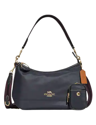 Coach Ellis Shoulder Bag for Women - Genuine Leather Crossbody Purse with Adjustable Strap, Fashionable Handbag for Work, Travel & Everyday Use