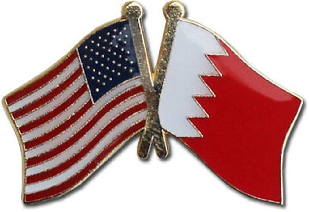 USA American Bahrain Friendship Flag Bike Motorcycle Hat Cap Lapel Pin - Durable Quality Flags for Cycling, Motorcycle Rides & Patriotic Events