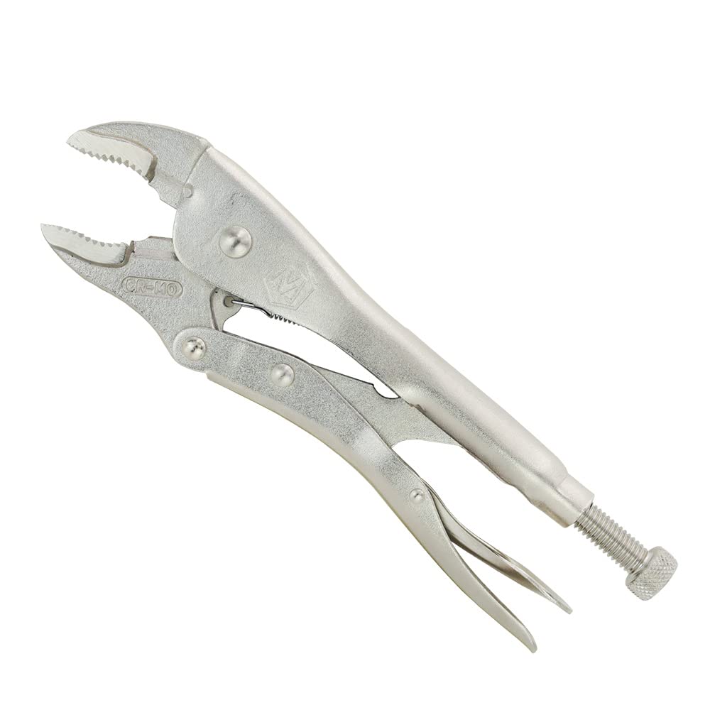 MichaelPro 10-Inch Locking Pliers with Wire Cutter - Adjustable Vise Grip Pliers with Angled Teeth for Secure Grip, Screw Pressure Mechanism & Trigger Release - Ideal for DIY, Automotive Repair, and Metalworking Projects
