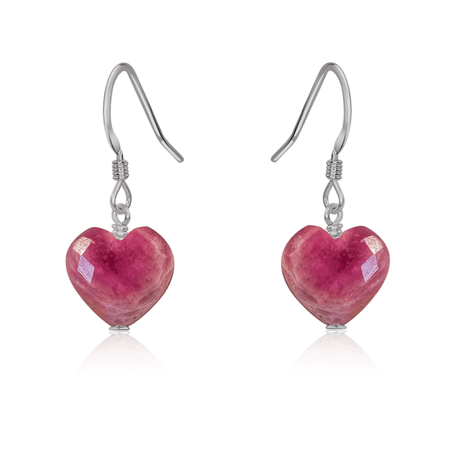Ruby Crystal Heart Dangle Earrings for Women - Elegant Valentine's Day Gift, Anniversary Jewelry - Perfect for Date Nights, Weddings & Special Occasions
