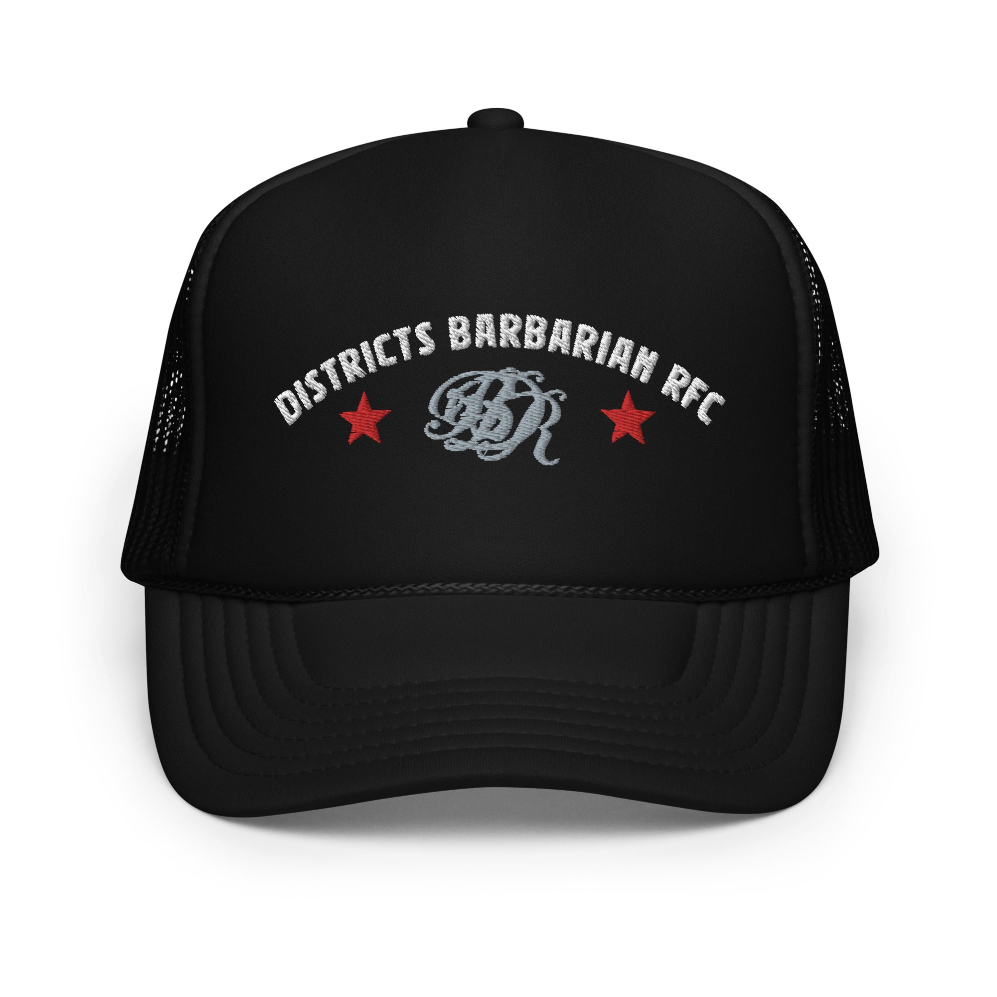 Districts Barbarian RFC Foam Trucker Hat - Adjustable Snapback Cap for Men & Women - Perfect for Outdoor Sports, Hiking, and Casual Wear