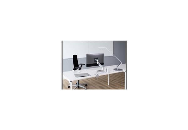 Durable Single Monitor Mount Stand with Clamp - VESA 75/100 Compatible for 21-27 Inch Screens - Height Adjustable, Rotate & Tilt Ergonomic Desk Mount - Perfect for Home Office, Gaming Setup and Workspace Organization