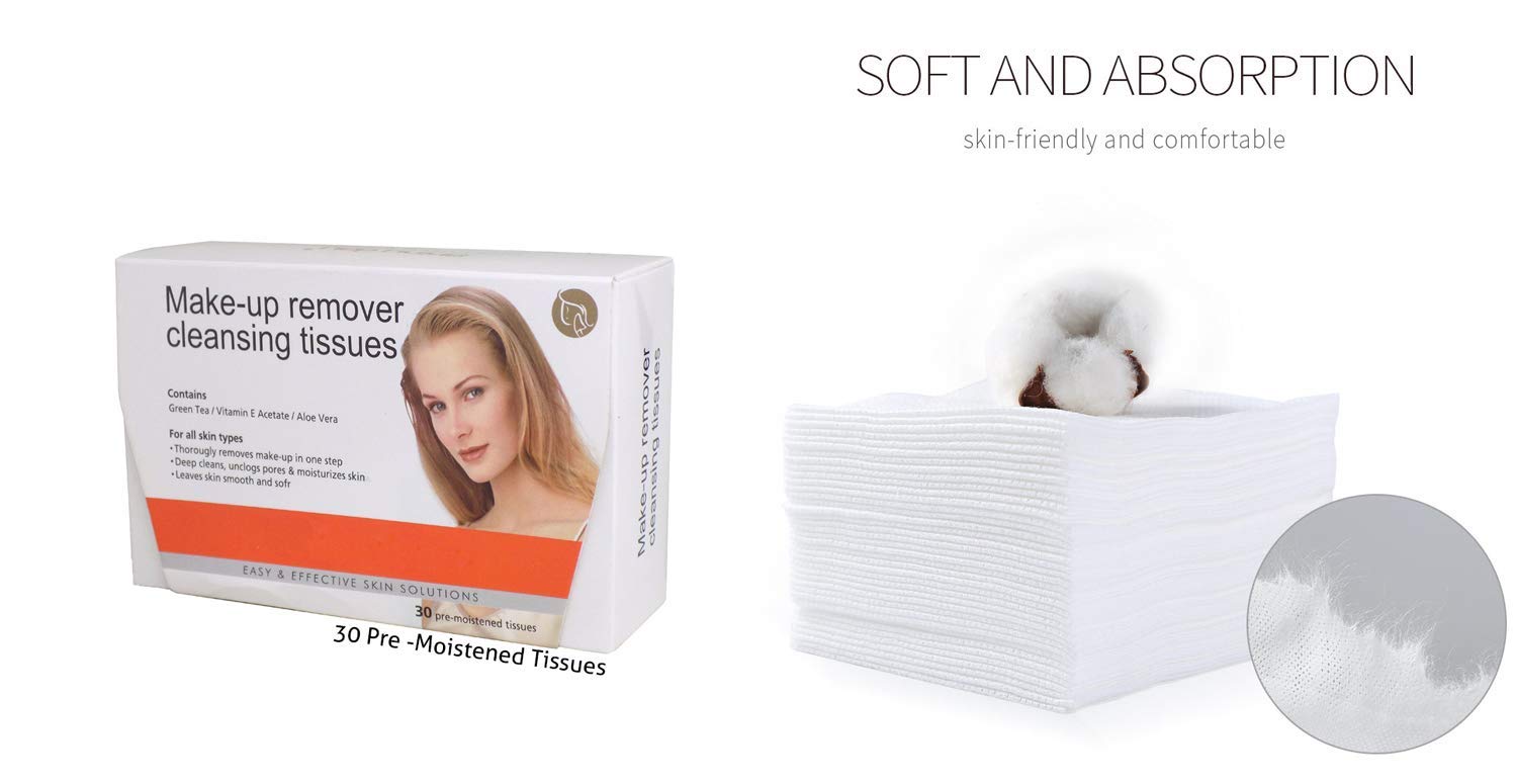 Ekan Set of 4 Refreshing Facial Wipes for Makeup Remover & Face Cleansing - 20g Each, Travel & Salon Friendly (Pack of 1) | Perfect for Home, Gym & On-the-Go Skincare