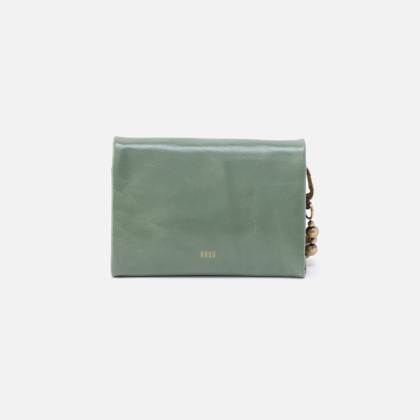 Ross Polished Leather Bead Wristlet Handbag - Jade Green Crossbody Clutch for Women | Perfect for Parties, Date Nights & Special Occasions