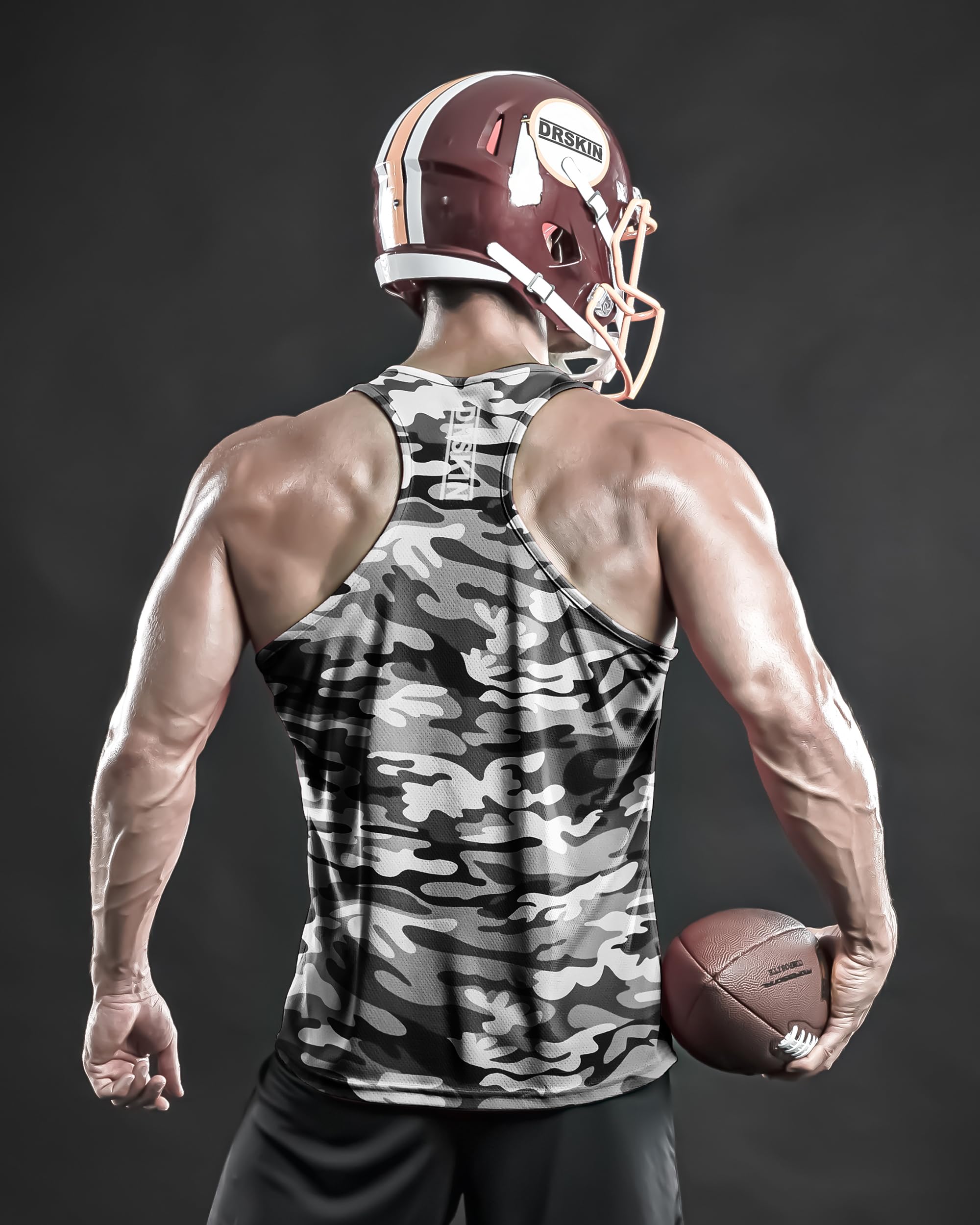 DRSKIN Men's 4-Pack/3-Pack/1-Pack Sleeveless Muscle Tank Tops - Y-Back Athletic Shirts for Gym, Workout & Training - Moisture Wicking & Quick Dry Fit - Perfect for Weightlifting, Running & Summer Sports
