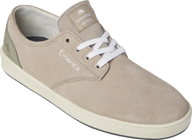 Emerica Romero Laced Skate Shoes - Beige/Grey/White Colorway | Durable & Comfortable for Street Skating & Casual Wear