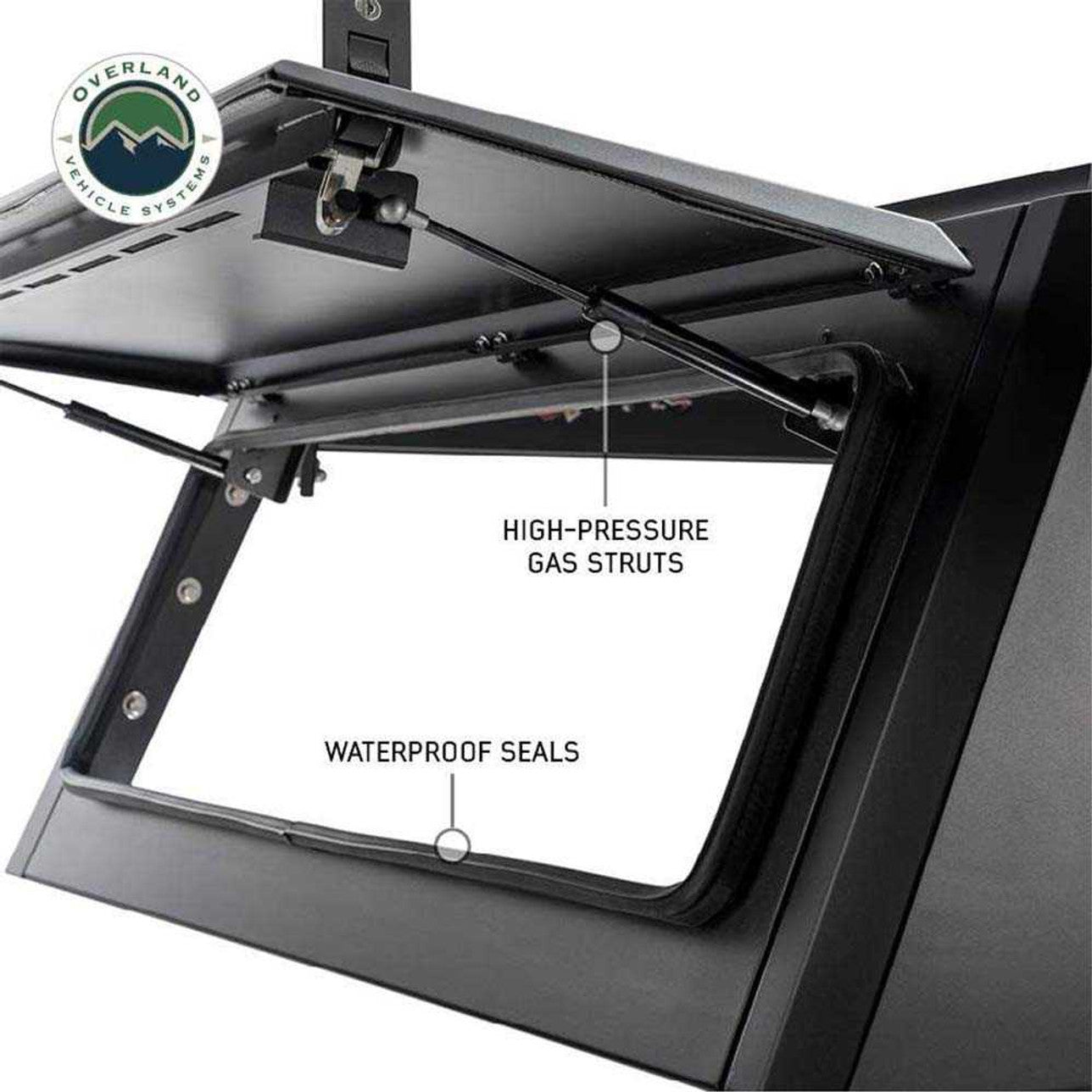 2019 Chevy Silverado & GMC Sierra 1500 5.8ft Bed Overland Expedition Truck Cap | Heavy-Duty Aluminum Roof Rack | Off-Road Camping & Adventure Vehicle Accessory