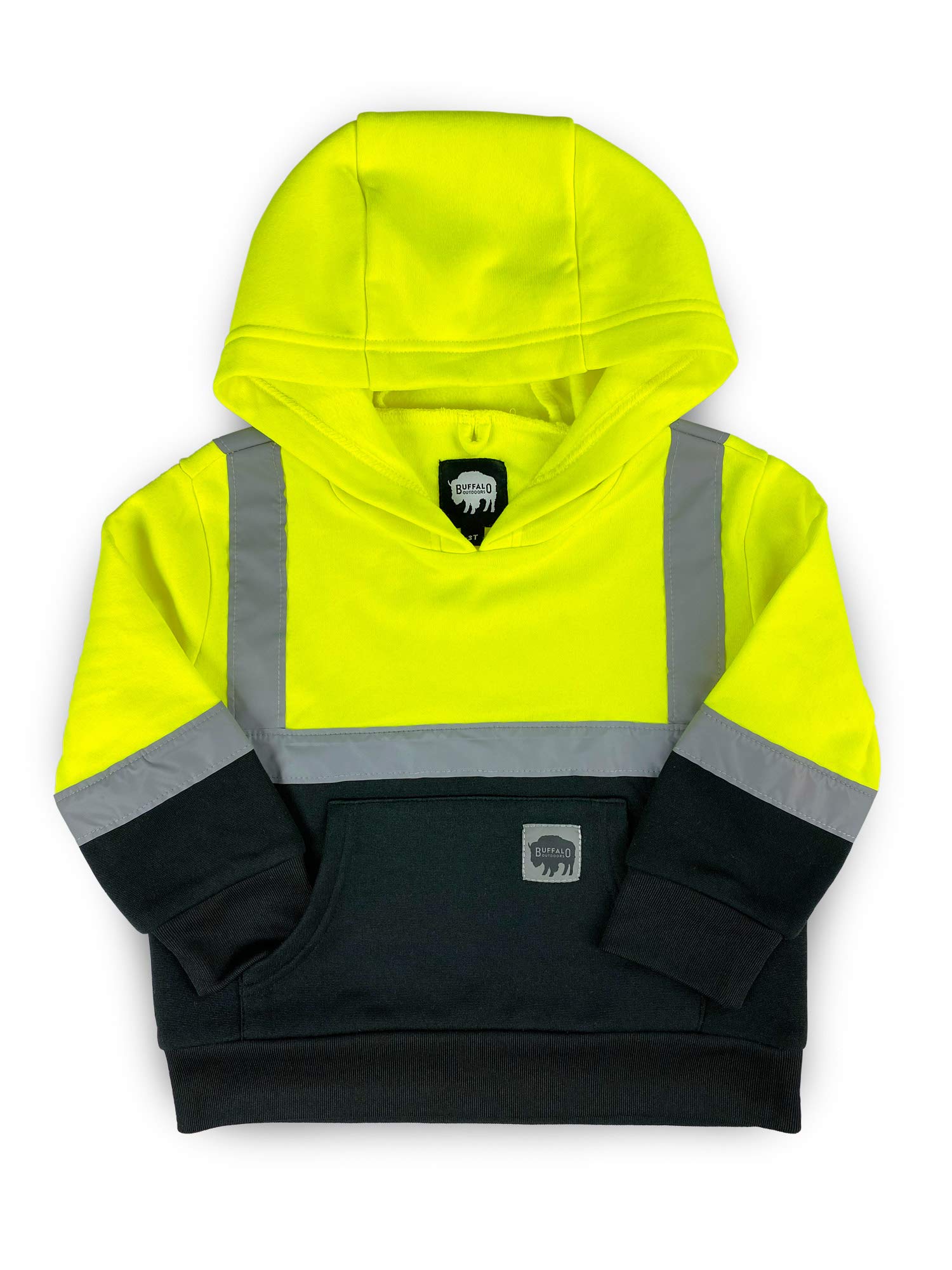 Buffalo Outdoors® Kids High Visibility Reflective Safety Hoodie - Bright & Safe for Outdoor Play, School, and Nighttime Activities