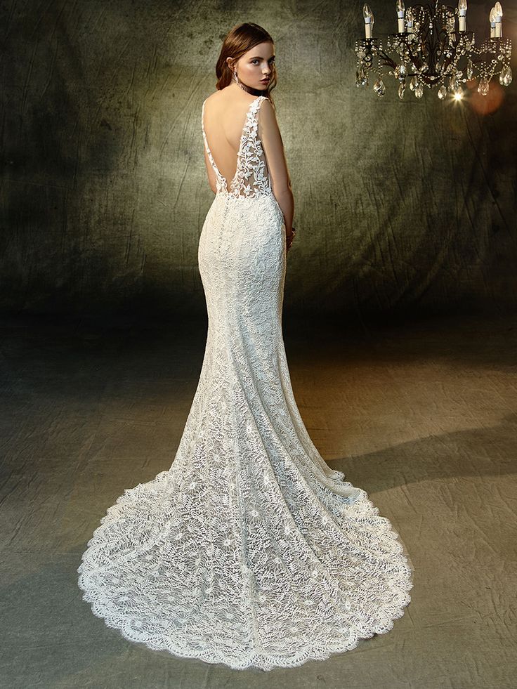 Enzoani Lucy Blue Wedding Gown - Elegant Long Sleeve Lace Bridal Dress for Church Ceremony & Formal Events