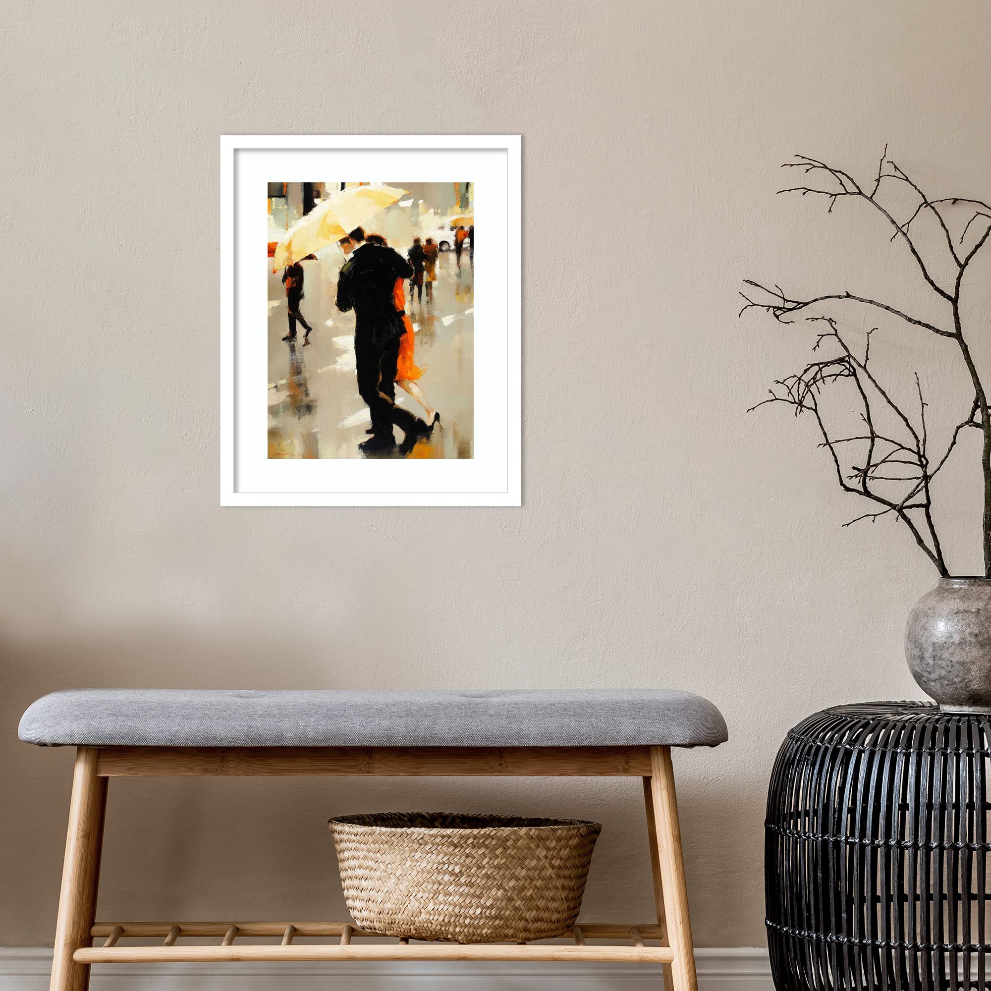 Amanti Art Framed Wall Art Print 21x17 - Shelter of the Soul by Lorraine Christie | Modern Cityscape Painting | Contemporary Home Decor for Living Room, Bedroom, Bathroom | Perfect Gift for Housewarming & Interior Design