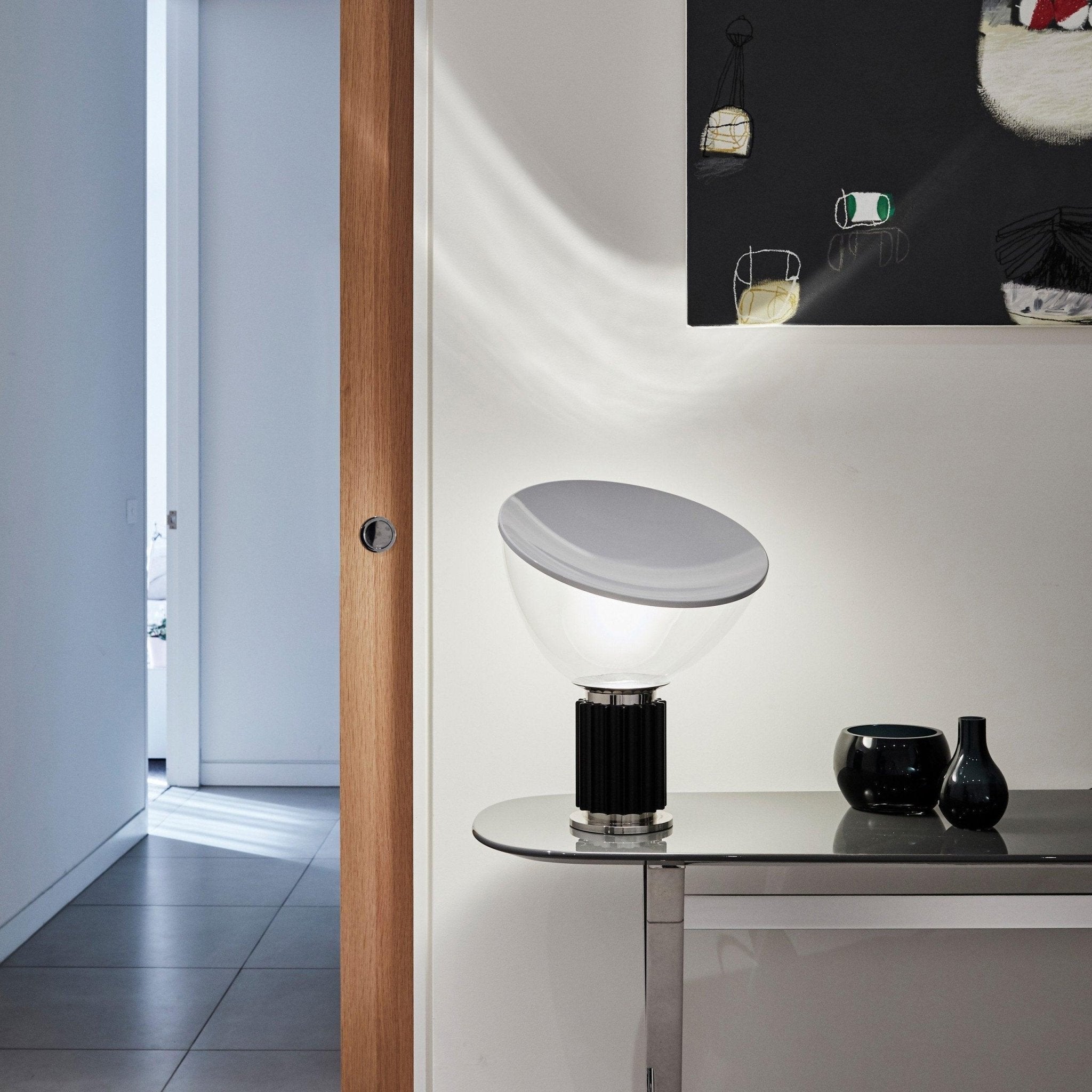 Modern Radar Glass Table Lamp - Sleek LED Night Light for Bedroom, Living Room & Office - Stylish Ambient Lighting for Home Decor