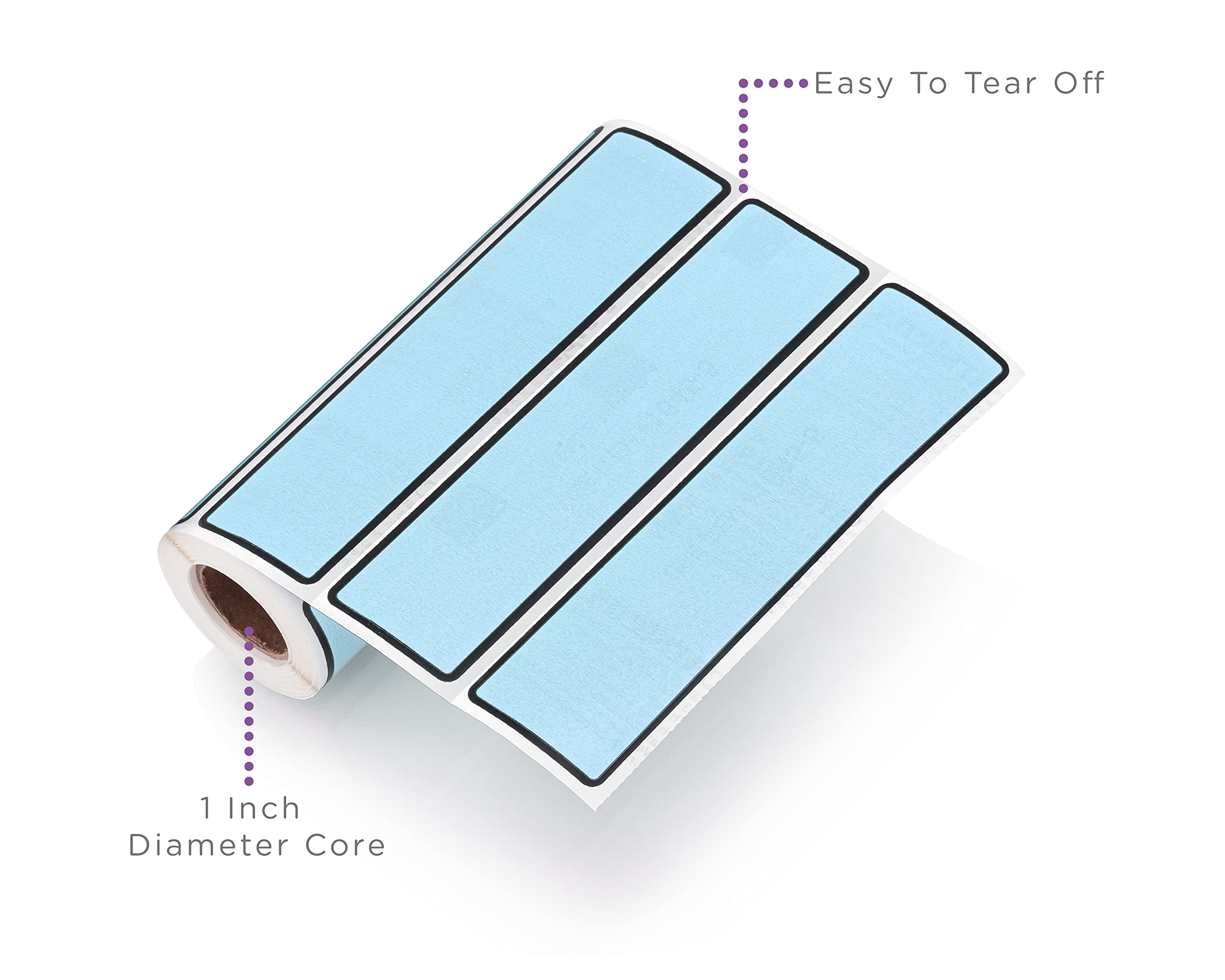 Carstens Adhesive Binder Spine Labels - 5 3/8” x 1 3/8” Self-Stick Stickers for 1.5” to 4” Ring Binders (Blue, 200-Pack) - Perfect for Office Organization, School Supplies & File Management