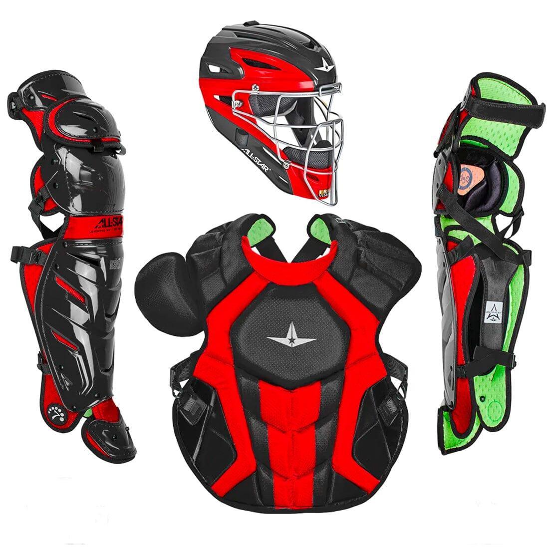 All Star S7 AXIS Adult Two-Tone Catcher's Kit - NOCSAE Approved (Model: CKCCPRO1X TT) | Perfect for Baseball & Softball Games, Training, and Professional Use
