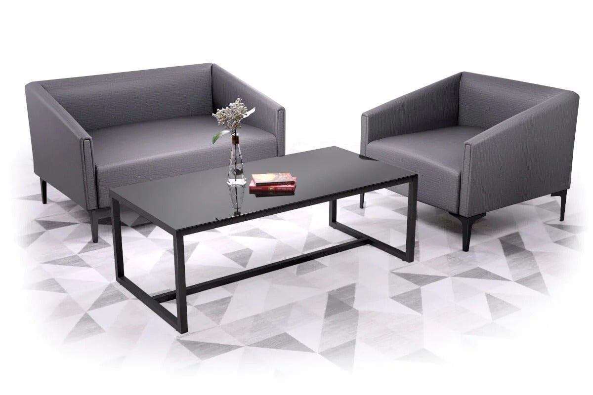 Drej Modern Lounge Chair - Double Seater Recliner with Ottoman, Comfortable Fabric Sofa for Living Room, Bedroom & Office - Perfect for Relaxing, Reading & Napping
