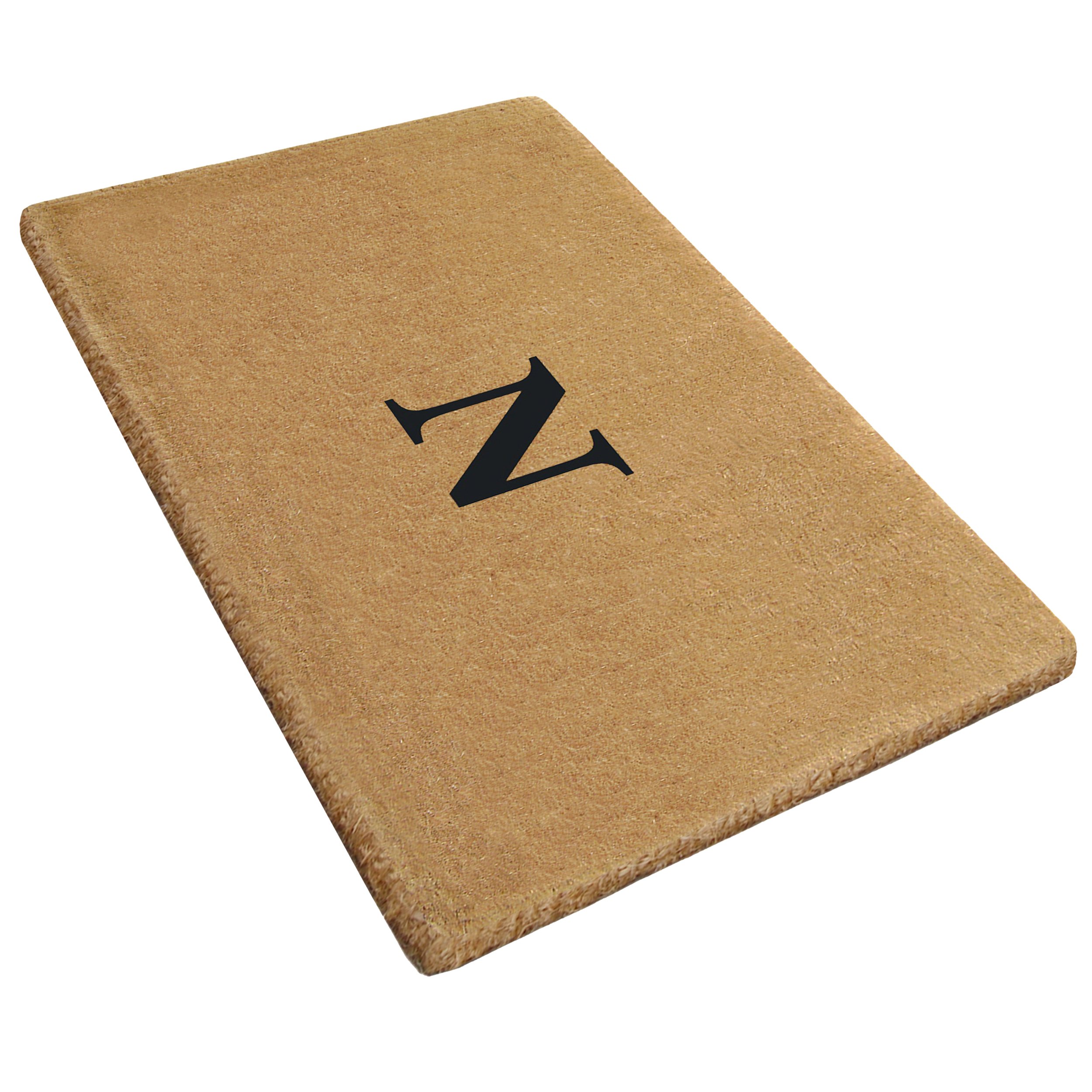 Personalized Monogram N Coir Door Mat - Heavy Duty Natural Coco Fiber Welcome Mat, Handcrafted Durable Outdoor Rug, Eco-Friendly No Border Design 30
