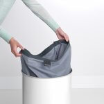 60L Laundry Hamper with Cork Lid - Eco-Friendly Storage for Clothes, Bedroom & Bathroom Organization