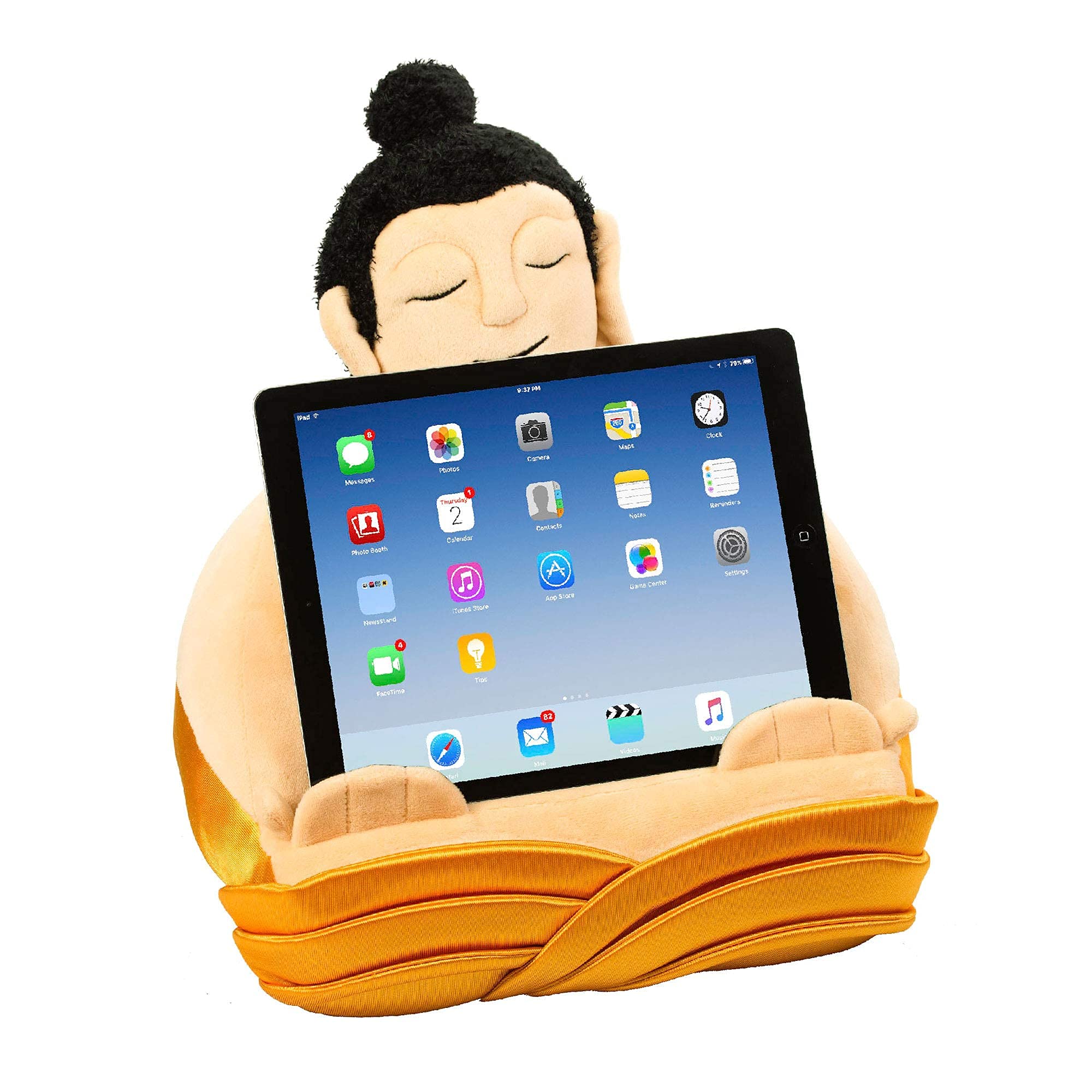 Buddha Book Stand - Adjustable Tablet Stand & Book Holder for iPad, Kindle, eReader, Smartphone | Portable Reading Pillow Cushion for Bed, Sofa, Travel | Perfect Gift for Book Lovers & Meditation Enthusiasts