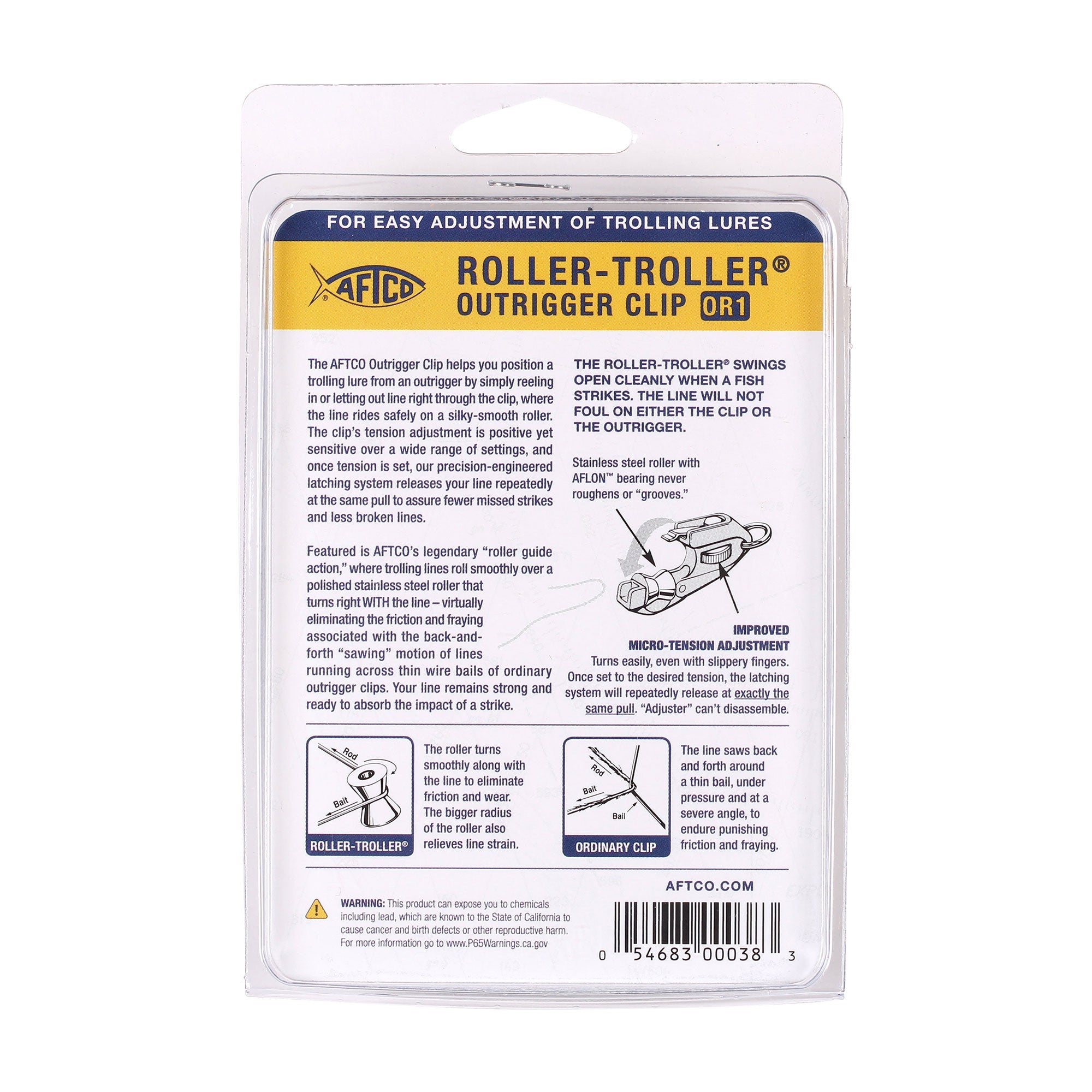 AFTCO Roller Troller Outrigger Clips - Heavy Duty Saltwater Fishing Gear for Offshore Trolling | Perfect for Big Game Fishing, Marlin & Tuna Trips