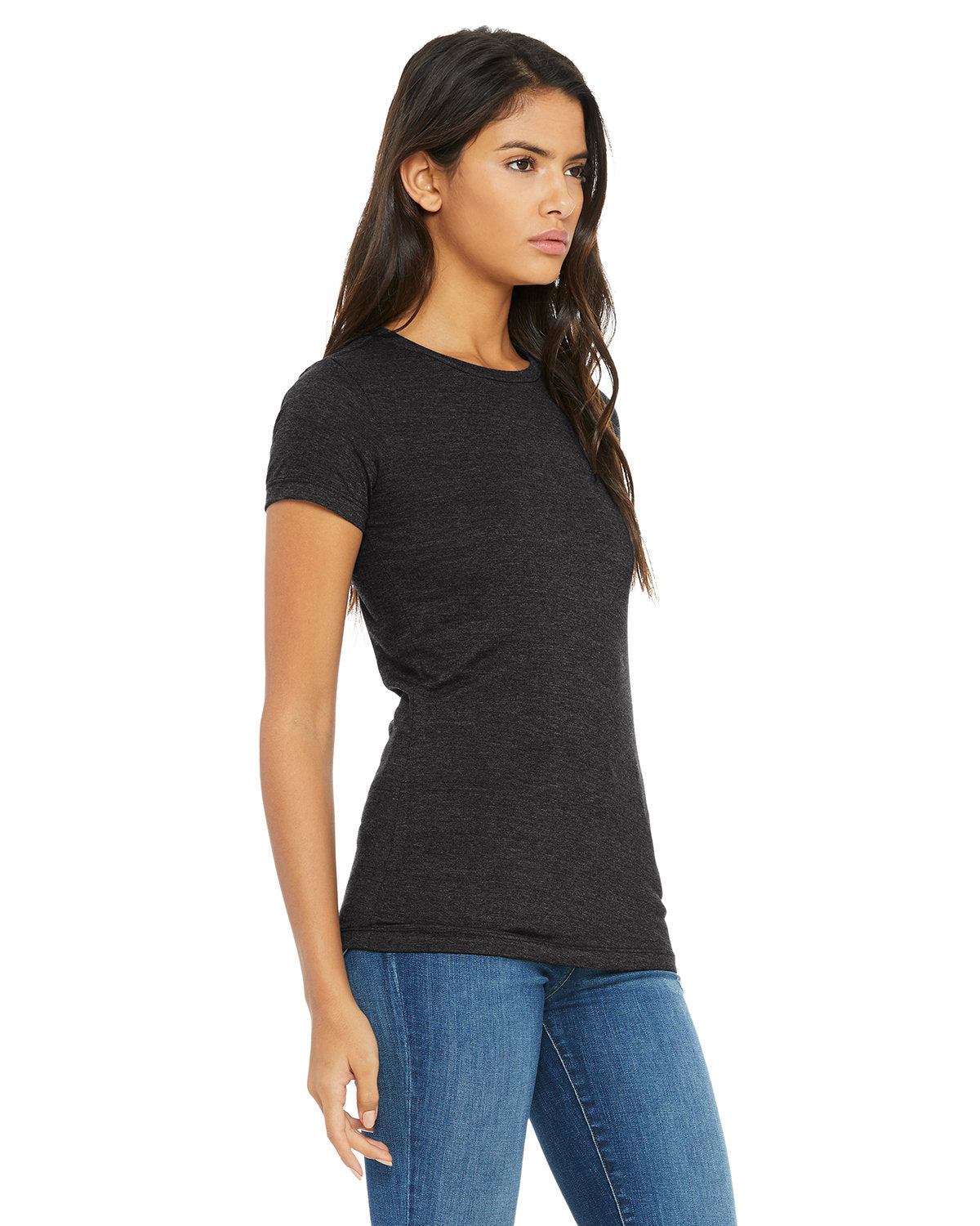 Bella + Canvas 6004 Women's Slim Fit Short Sleeve V-Neck T-Shirt - Soft Cotton Blend Tee for Casual Wear, Workout & Layering