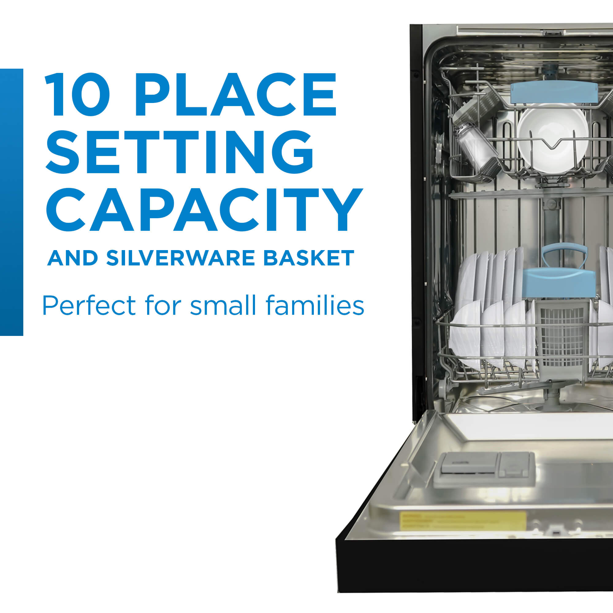 Danby DDW18D1EB 18 Inch Built-In Dishwasher - Energy Star Certified, Black Stainless Steel for Compact Kitchens, Apartments & Small Spaces