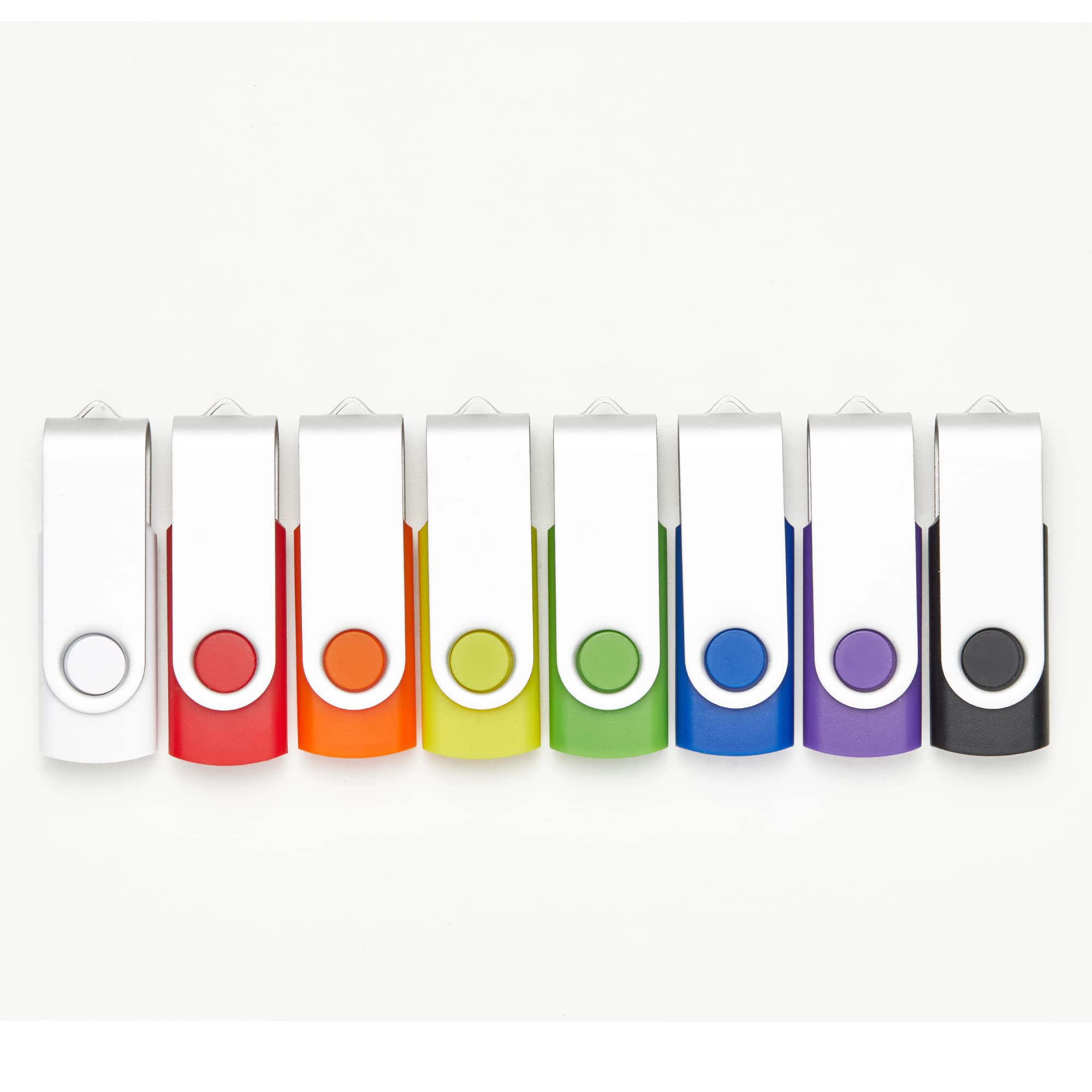 100 Pack 512MB USB 2.0 Flash Drives - Bulk Memory Sticks in 5 Assorted Colors - Wholesale USB Storage for Business, School & Data Transfer
