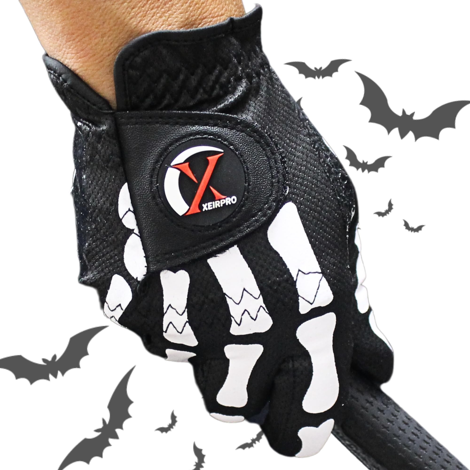 **Spooky & Funny Skeleton Golf Gloves for Men – 2 Pack AAA Synthetic Tacky Leather – Cool & Durable Golf Gloves – Perfect for Summer & Fall Golfing – Ideal for Halloween, Themed Parties & Casual Play**