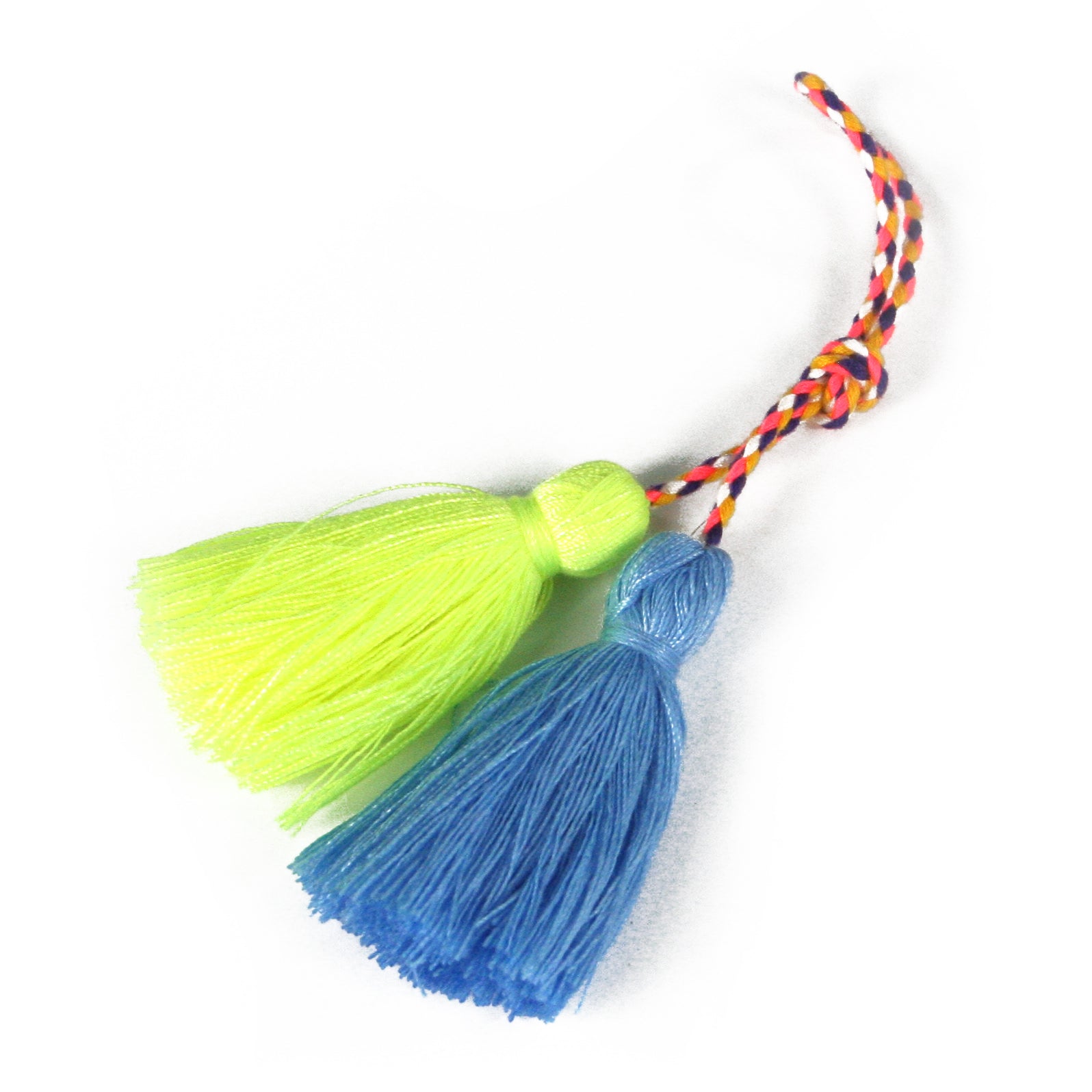 Elegant Blue and Green Small Tassel Adornment - Perfect for Handbags, Jewelry & Home Decor Accessories