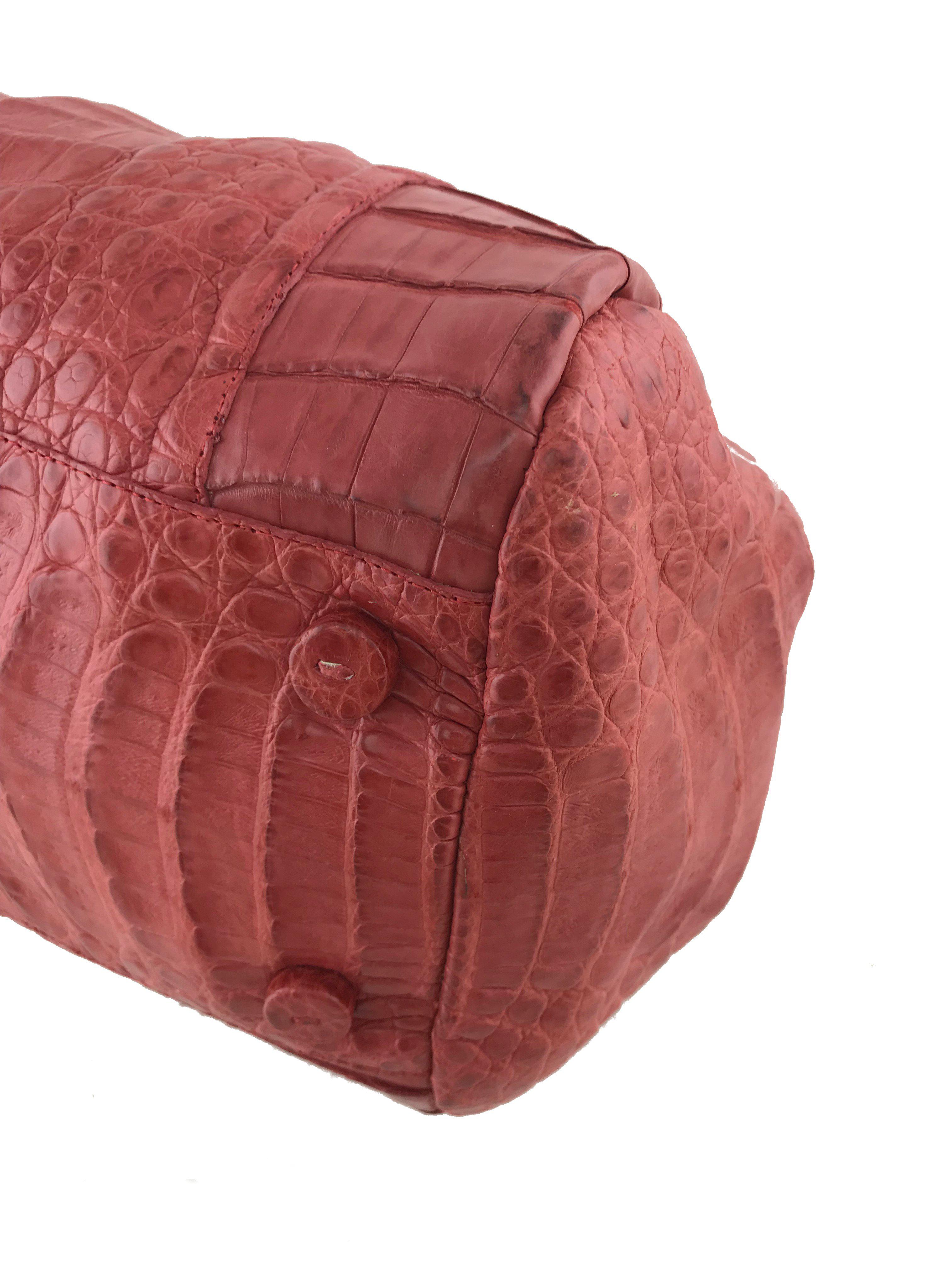 Nancy Gonzalez Genuine Crocodile Leather Pleated Oversized Clutch Bag for Women - Luxury Evening Bag for Parties, Weddings & Special Events
