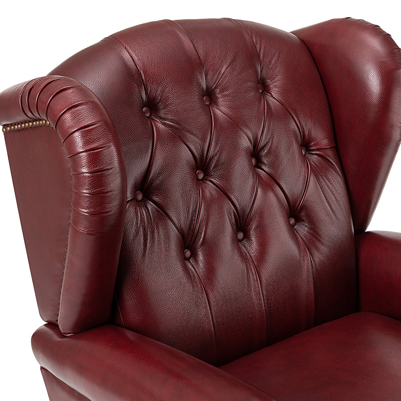 Premium Raquel Genuine Leather Armchair - Heavy Duty Solid Wood Frame - Luxury Living Room Seating for Home Office & Lounge Areas