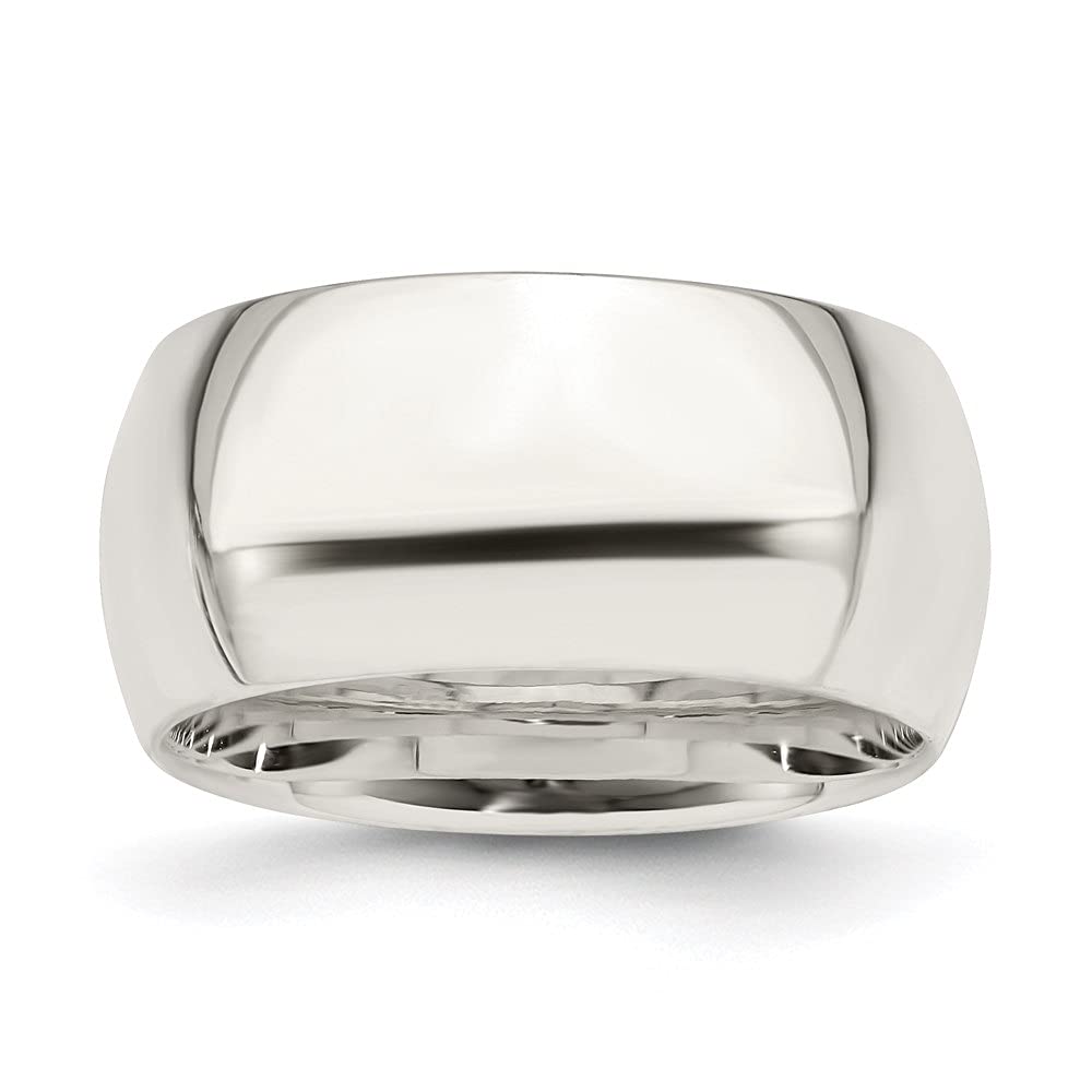 925 Sterling Silver 10mm Wedding Band Ring for Women & Men - Diamond2Deal | Classic Comfort Fit Wedding Ring, Anniversary Ring, Promise Ring for Couples, Bridal Jewelry Gift